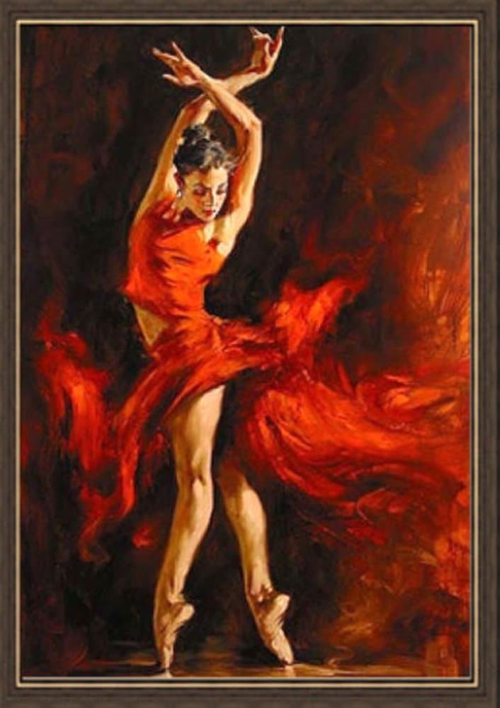 Paint by Number 16" X 20" Kit (Framed) Beauty Red Dancer