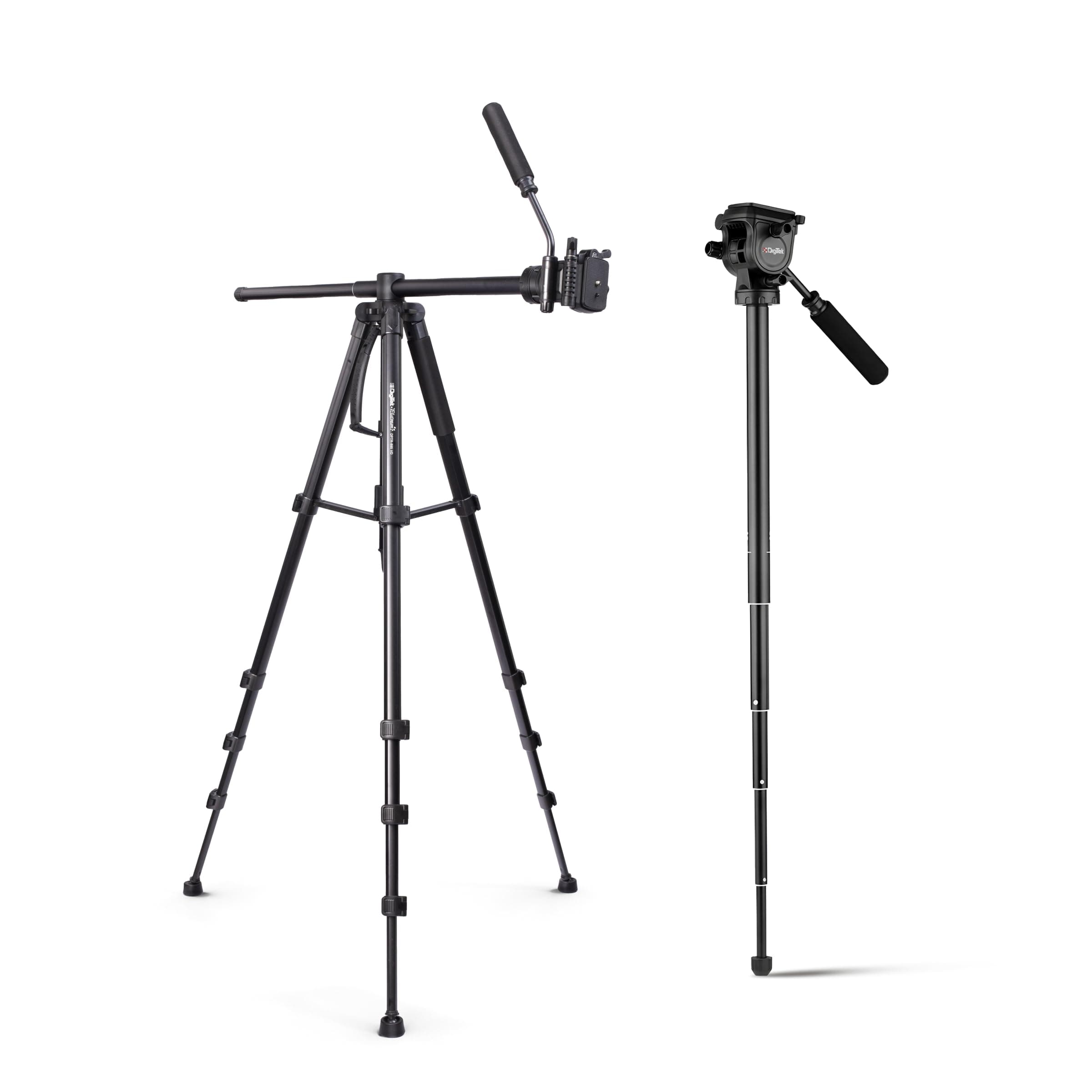 (DPTR 895VD) 195 CM Tripod Cum Monopod with Aluminum Alloy & Multipurpose Head, 3-Way Head, Lightweight 590MM Folded with Carry Bag, Max Load 5Kg, Ideal for DSLR, DV Camera's