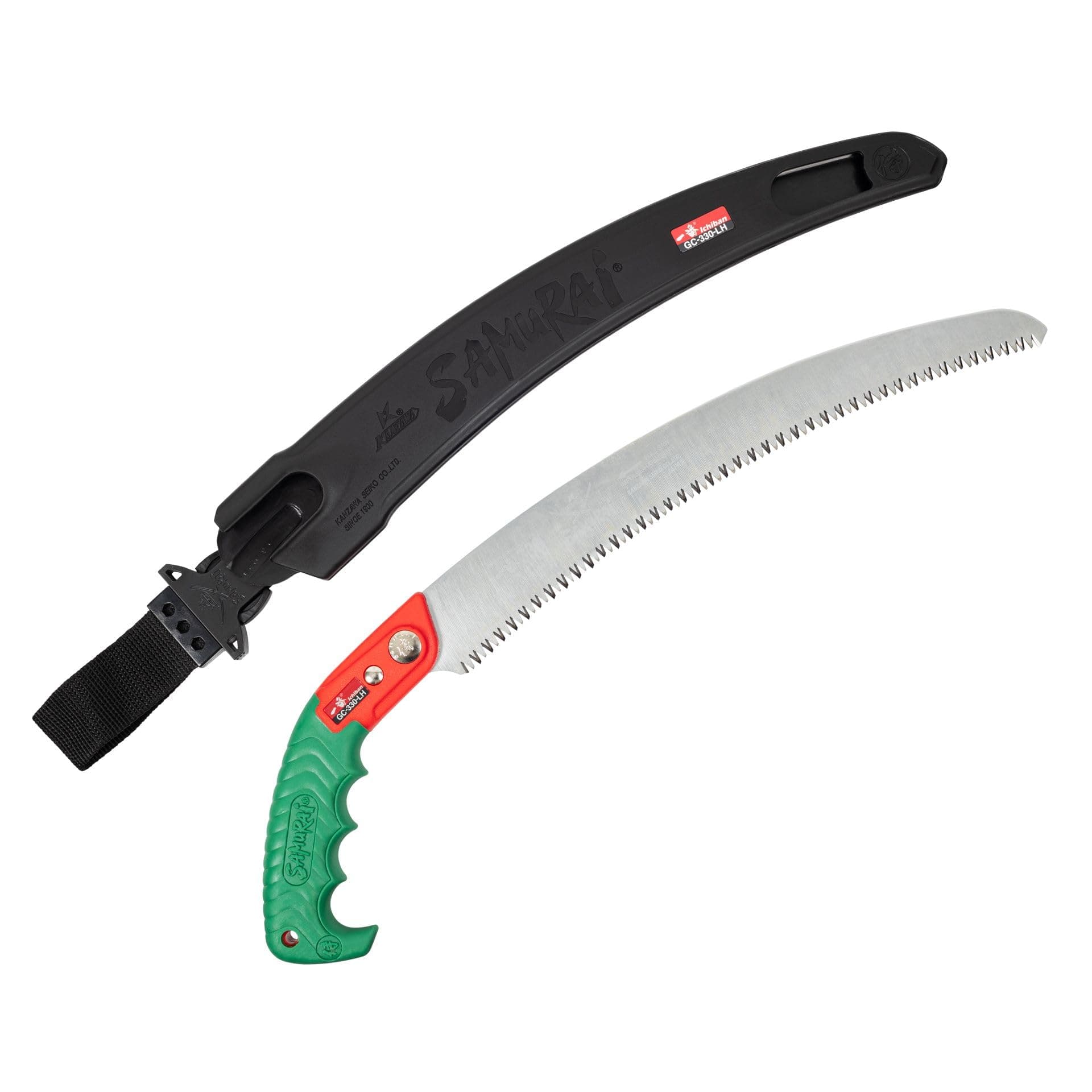 Samurai Ichiban 13" (330mm) Curved Pruning Saw w/Scabbard GC330LH (13114)