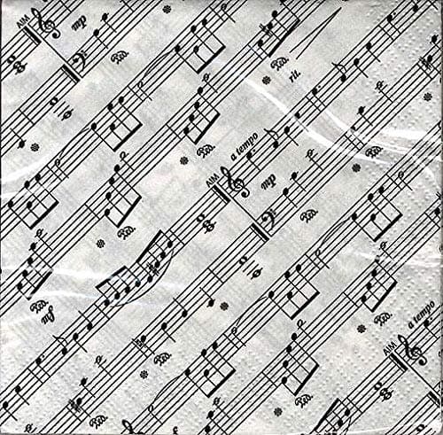 Napkins: 2-Ply Beverage Napkins - Notation Design - Pack Of 20