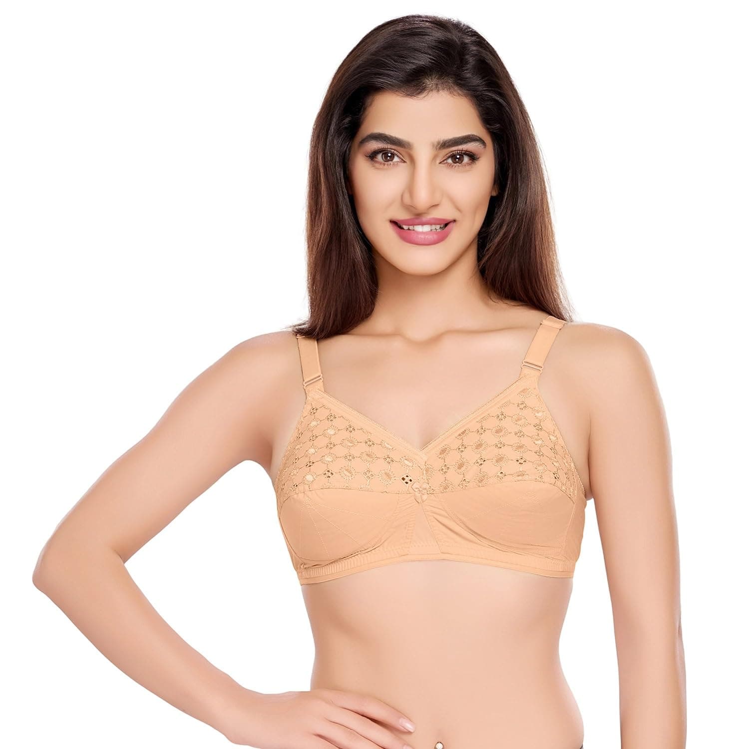 juliet Women's Non Padded Polyester Viscose Sari Bra Everyday Bra NARI
