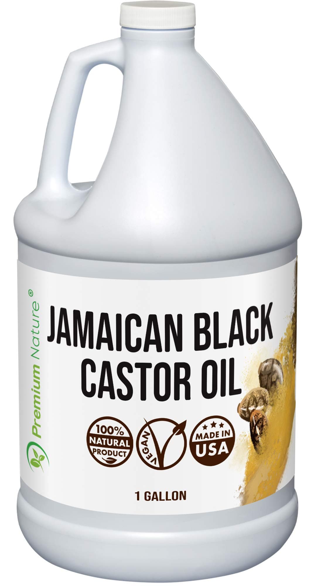 Jamaican Black Castor Oil - Hair & Beard Growth, Edge Control, Natural Cold Pressed Organic Oil for Hair, Skin & Natural Products - 1 Gallon (Packing May Vary)