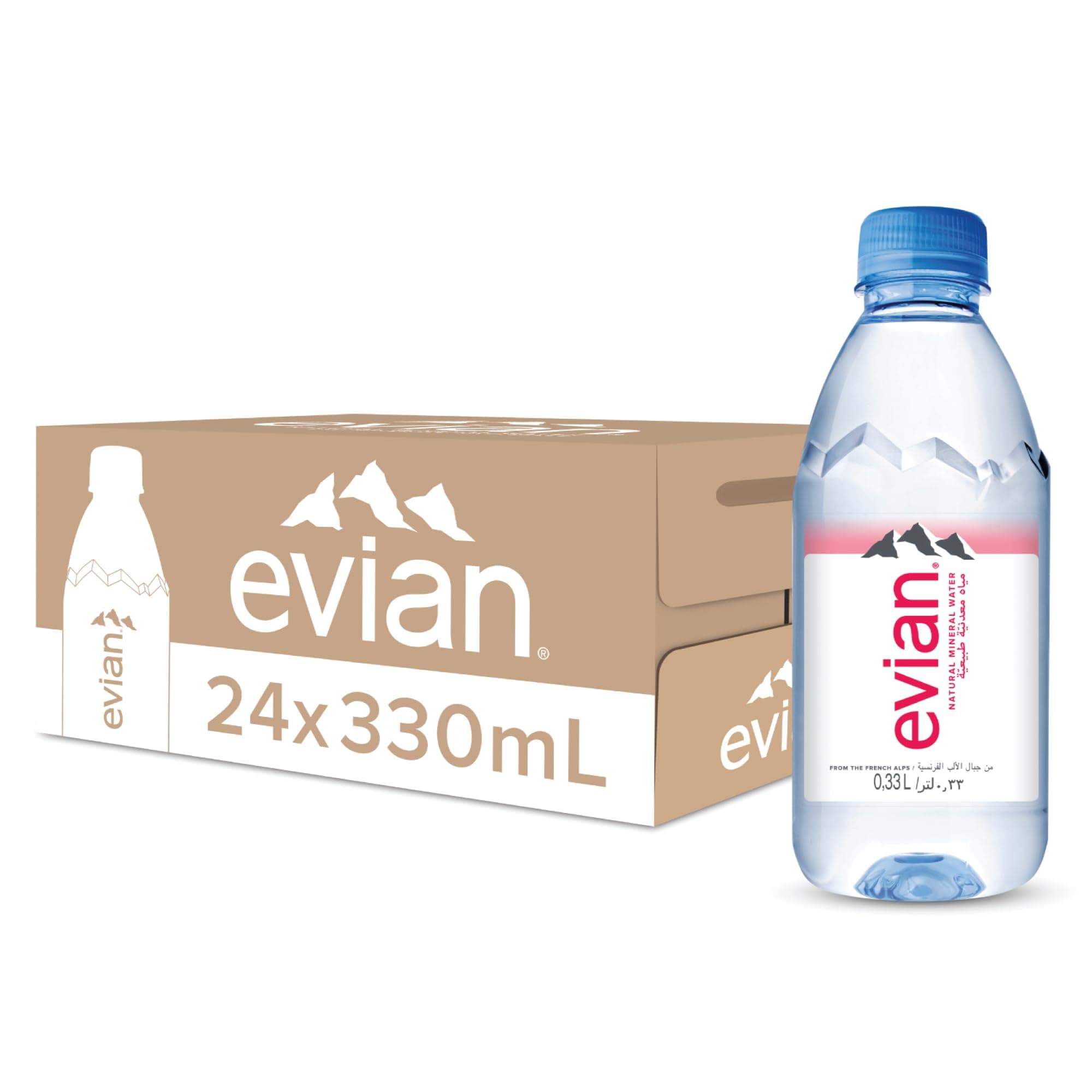 evian Mineral Water, 330ml, Case of 24