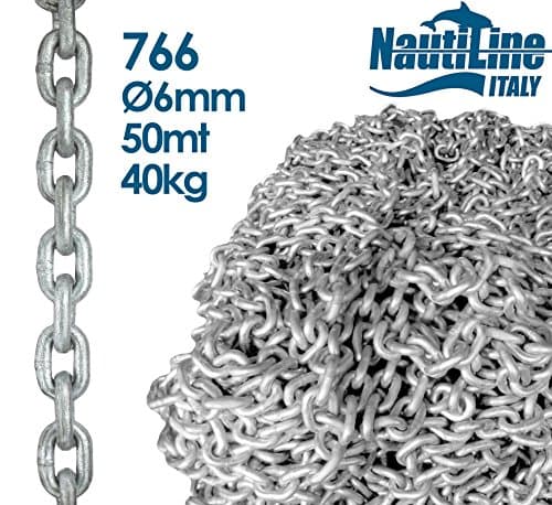 Calibrated galvanized chain - D.6mm - 50mt