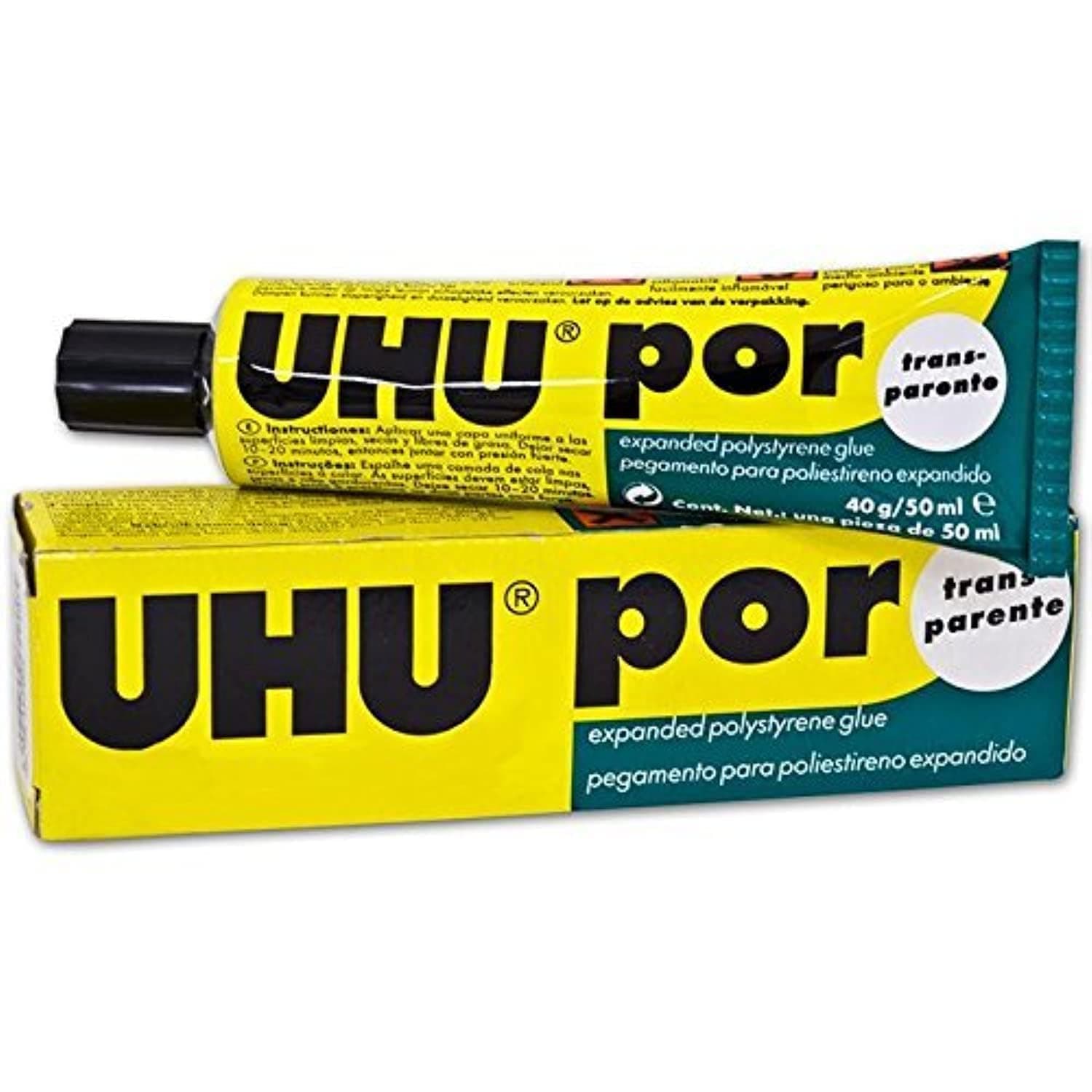 4 x UHU POR Adhesive - DEPRON STYROFOAM EXPANDED POLYSTYRENE 40g/50ml