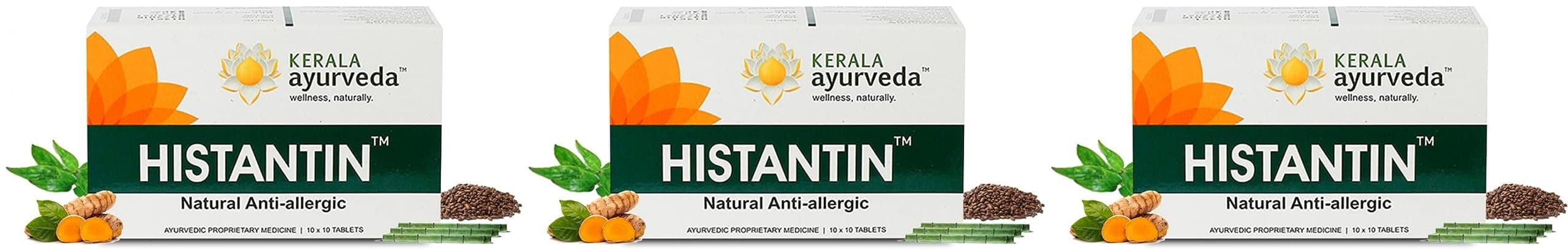 Kerala Ayurveda Histantin 100 Tablets x pack of 3