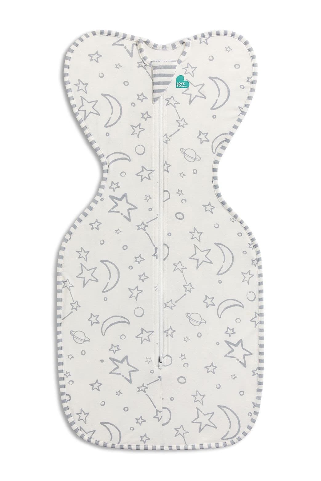 Swaddle UP, Baby Sleep Sack, Twin Zipper For Easy Diaper Changes, Arms UP Position, Hip-Healthy, Lightweight & Breathable, Moderates Temperatures 20–24°C, Small 1-3 Months, Cream