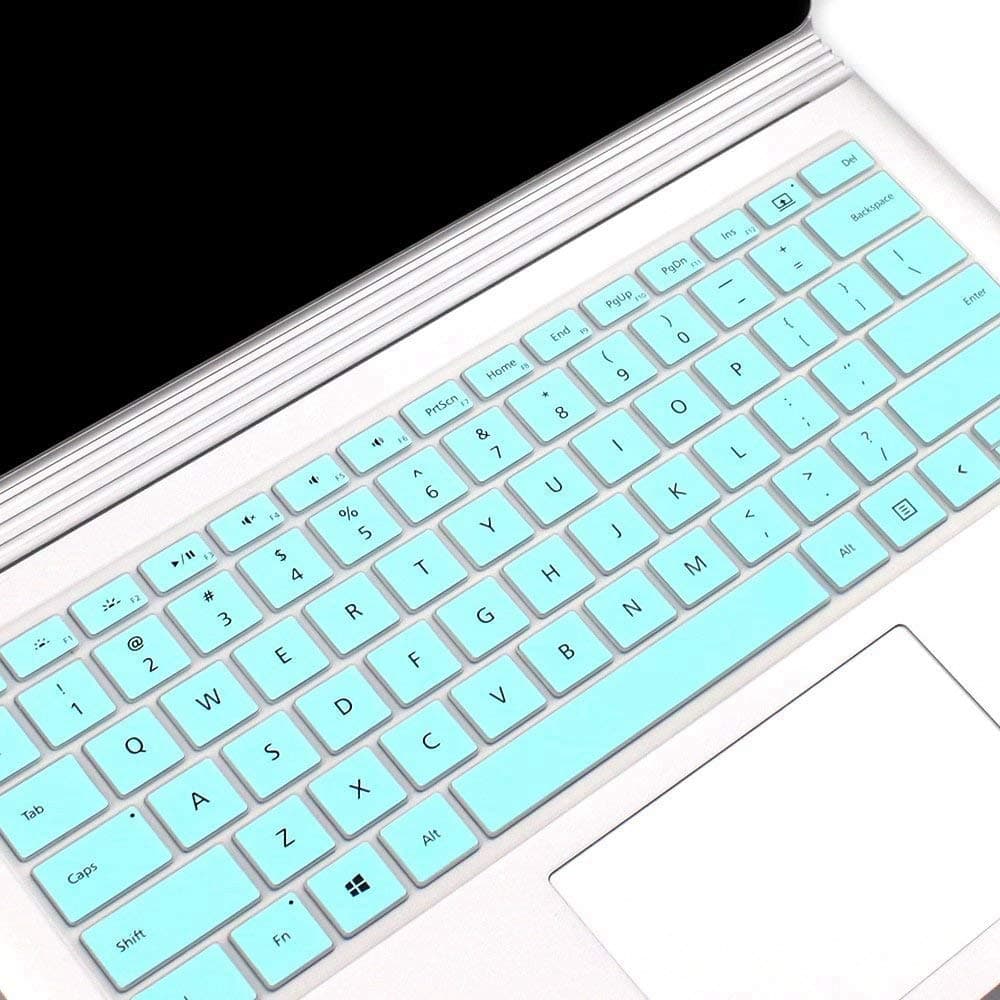 Heycase for Surface Book 2 15 Inch Keyboard Skin Cover,Protector Ultra Thin Silicone Compatible for Microsoft Surface Laptop (2017 Released) & Surface Book 2 15 Inch,Mint Green