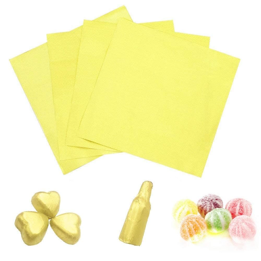 Candy Wrappers for Chocolate Aluminium Foil Paper Best for Wrapping Candies/Chocolate Balls/Gift Size 4x4/100PCS Sugar Wraps Paper by Party/Wedding/Birthday/Chrismas Accessories