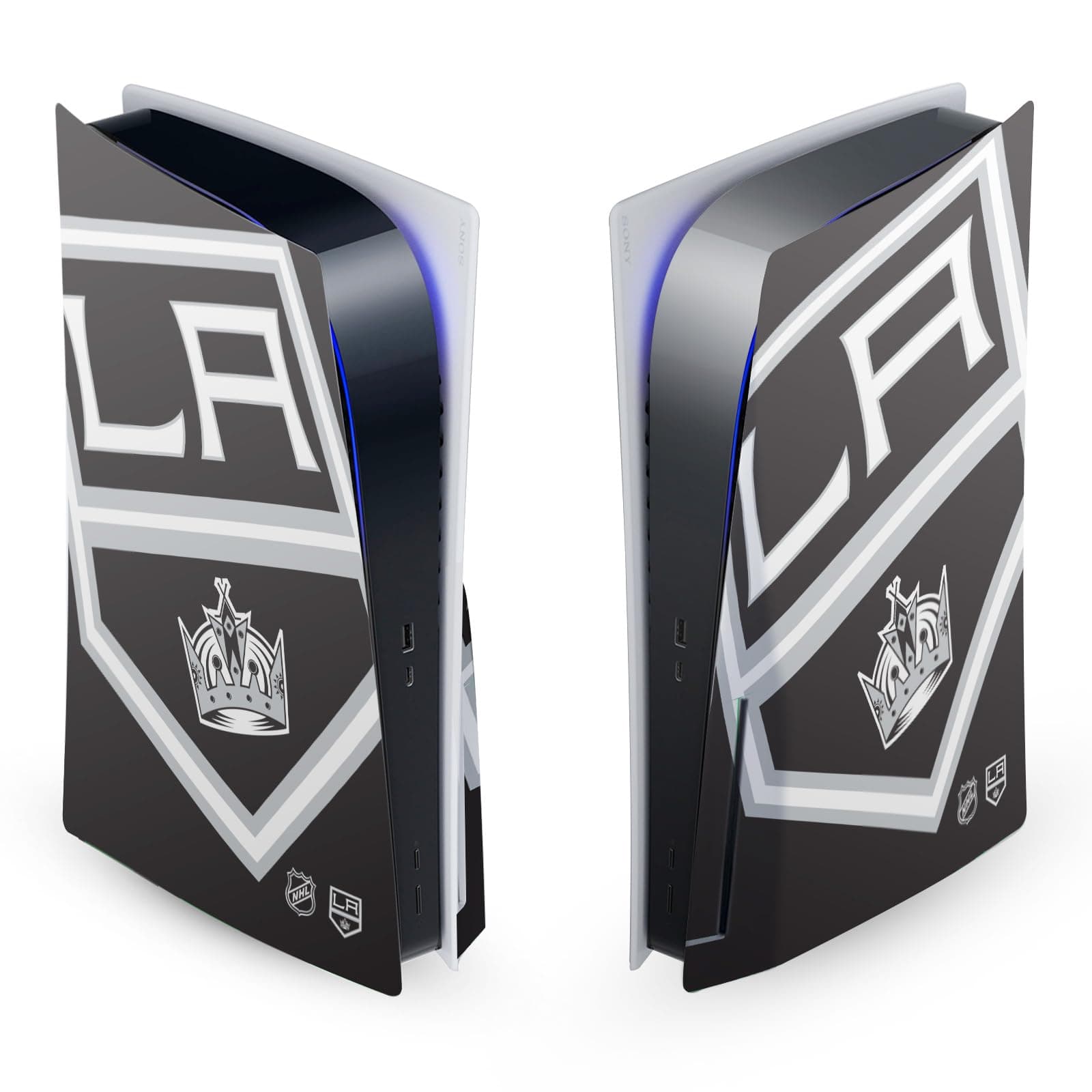 Head Case Designs Officially Licensed NHL Oversized Los Angeles Kings Vinyl Faceplate Sticker Gaming Skin Decal Cover Compatible With Sony PlayStation 5 PS5 Disc Edition Console