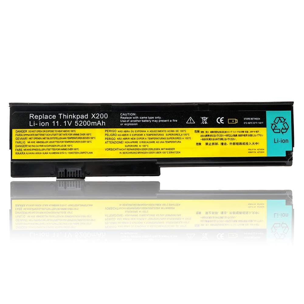 11.1V 5200mAh New Laptop Battery for Lenovo IBM Thinkpad X200 X200s X201 X201i,42T4534 42T4535 42T4543 42T4650 42T4834 42T4835