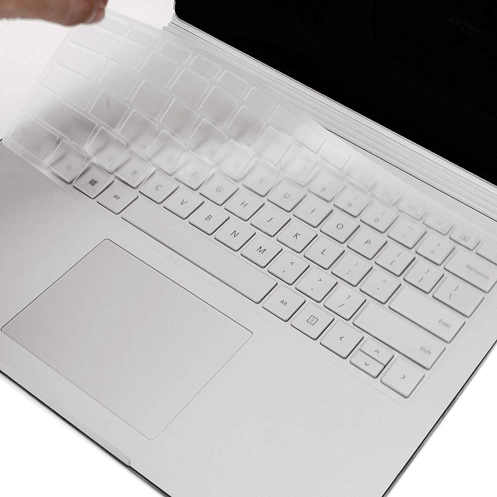 Heycase for Surface Book 2 15 Inch Keyboard Skin Cover,Protector Ultra Thin Silicone Compatible for Microsoft Surface Laptop (2017 Released) & Surface Book 2 15 Inch,Transparent