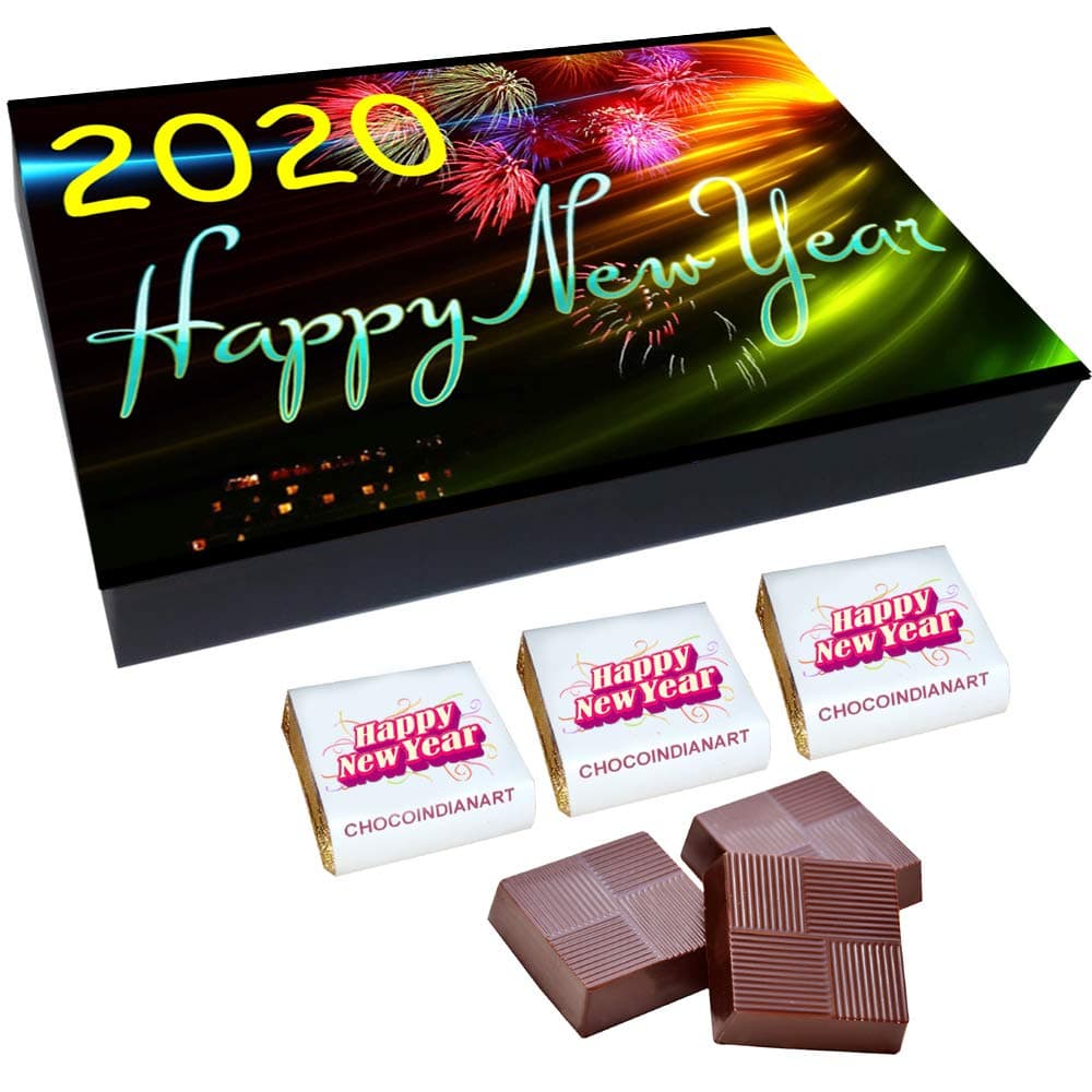 CHOCOINDIANART, Happy New Year, 12 Chocolate Gift Box,