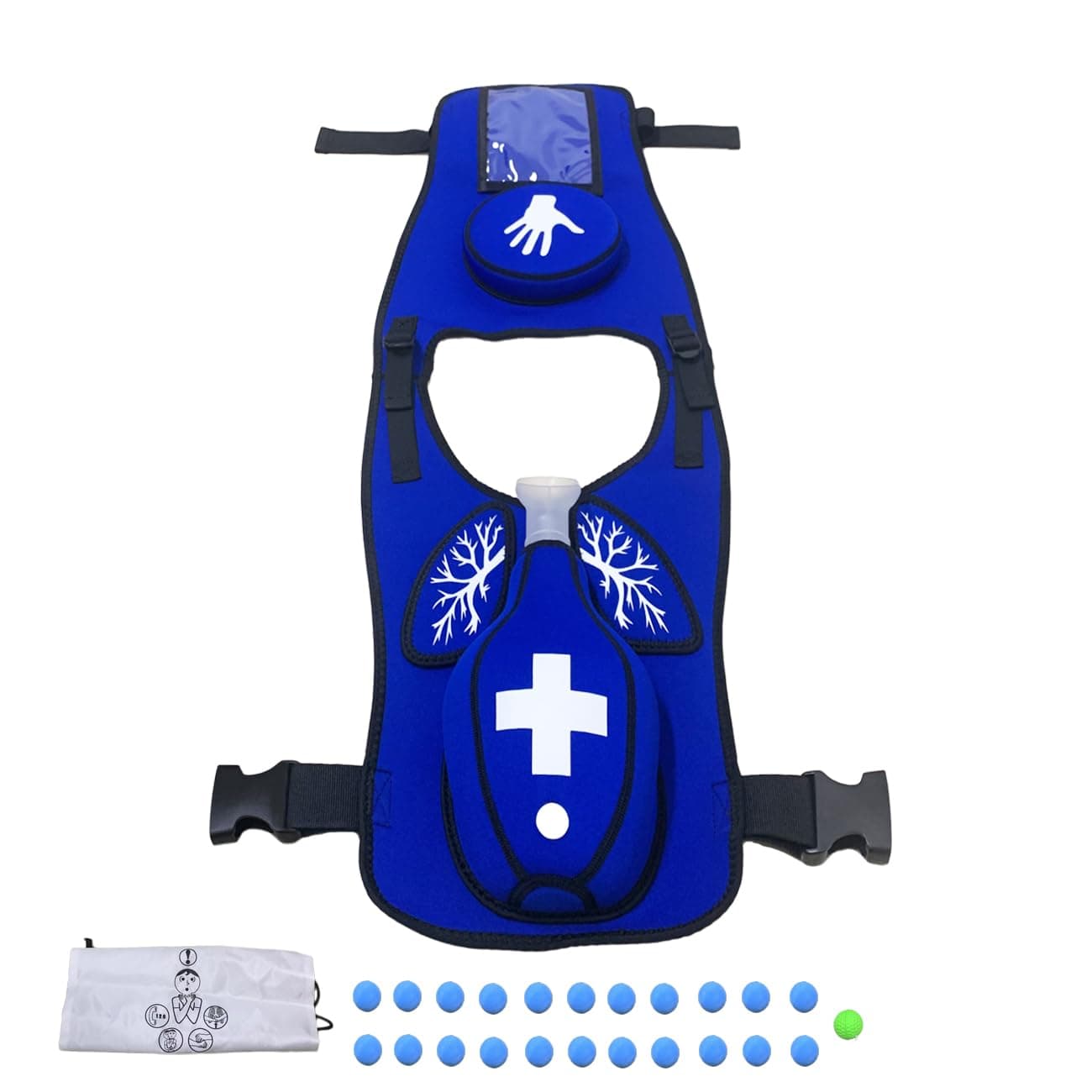 Anti Choking Obstruction Trainer Vest - First Aid Heimlik Practice Training Model Education Teaching Accessories for Nurse, Student