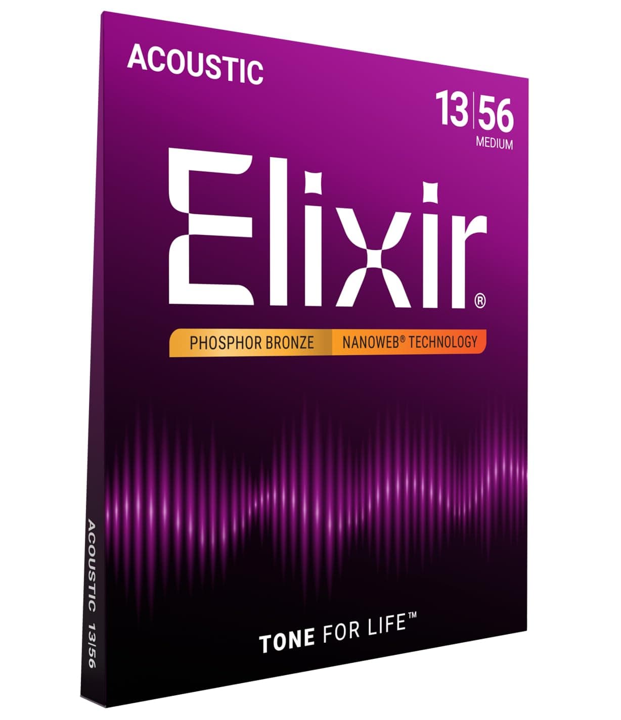 ELIXIR Elixir Acoustic Guitar Strings NANOWEB Phosphor Bronze Medium .013-.056 #16102 [Domestic Regular Product]
