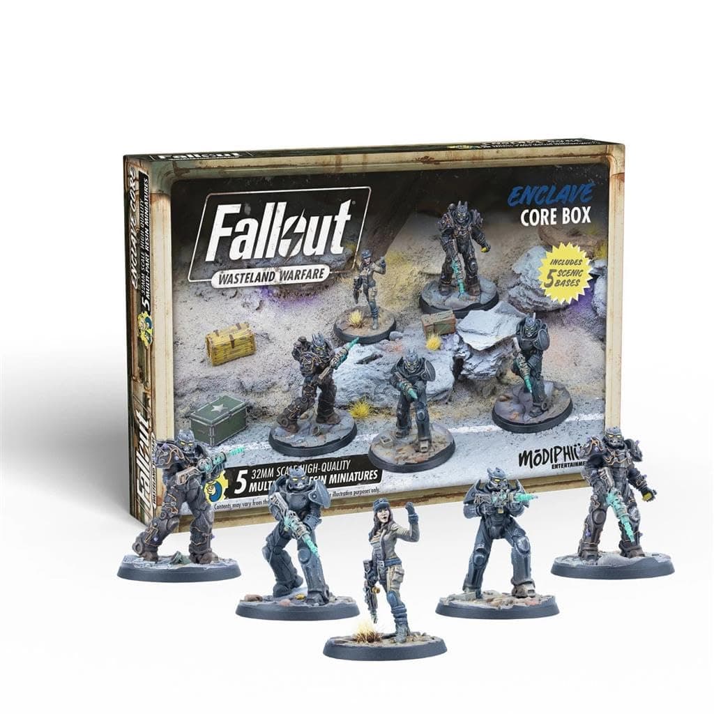 Modiphius Fallout - Wasteland Warfare - Enclave Core Box: Tabletop Miniature Game, 5 Highly Detailed Resin Miniatures, Age 12+