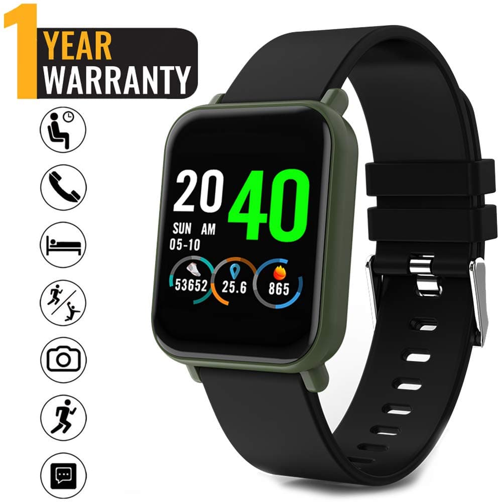 Acko Pro Waterproof Smartwatch with Heart Rate Sensor, Blood Pressure, Call and Notification Alert, Fitness Activity Tracker, Coloured Display, Camera and Music Control Features