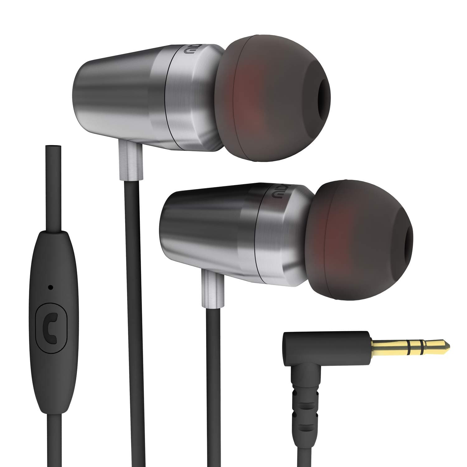 Alfa Genus V2 Earphones with In-Line Mic, Black