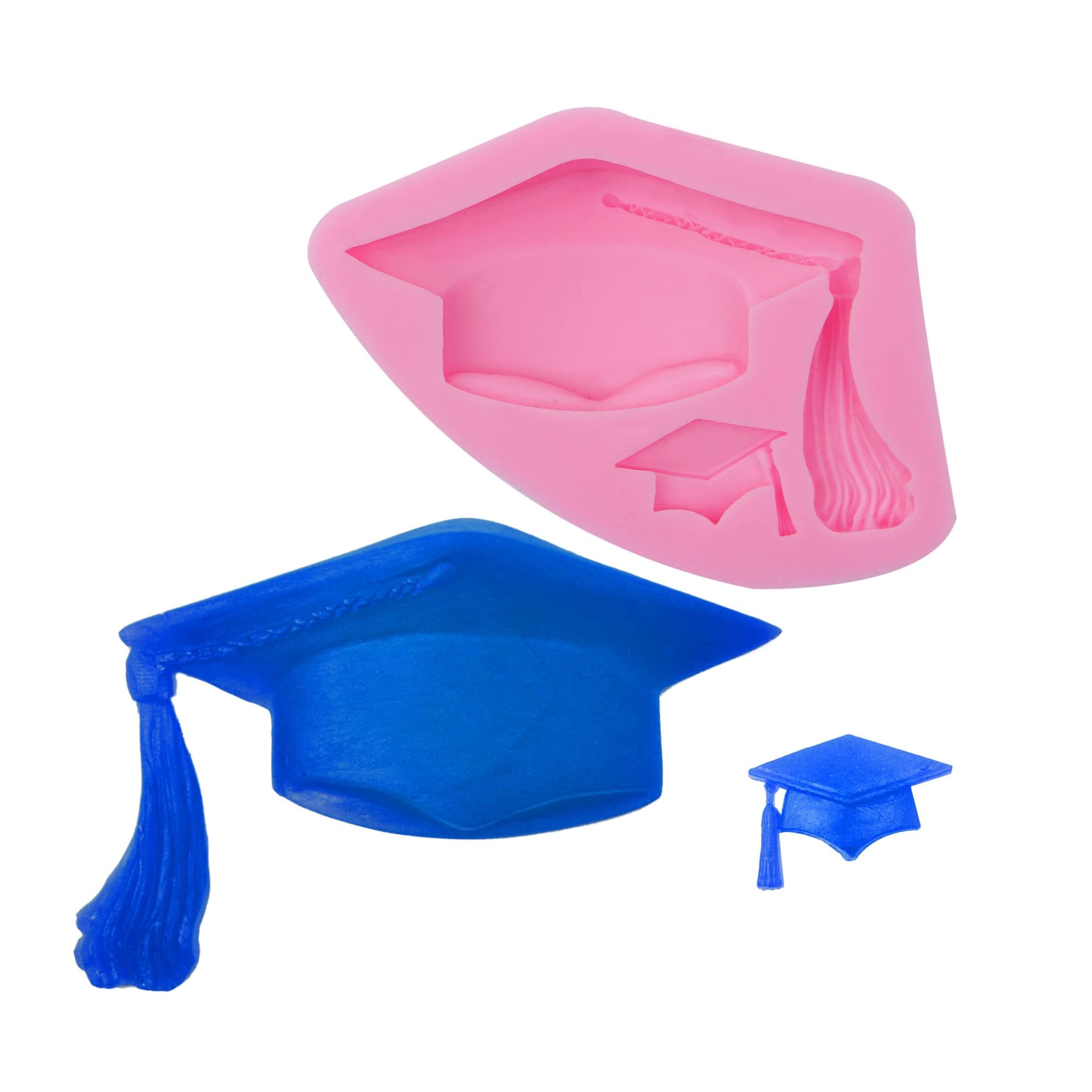 Doctoral Cap Fondant Molds, Graduation Silicone Chocolate Mould, for 2022 Kids Graduation Celebration Cake Decoration, Cupcake Topper, Candy, Back School, Sugarcraft, Resin Clay