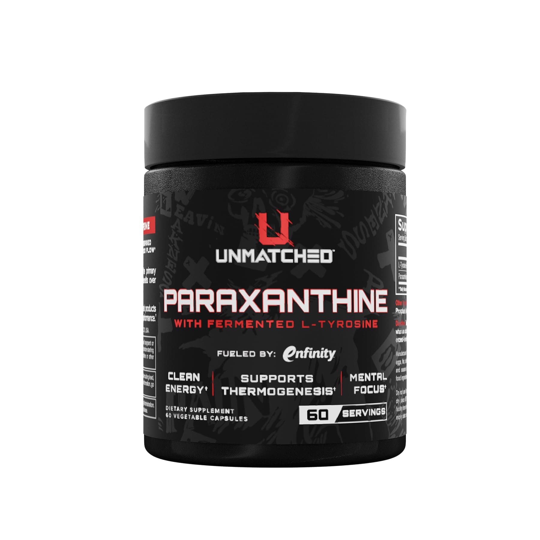 Unmatched Paraxanthine with Fermented L-Tyrosine | Natural Stimulant for Clean Energy | Supports Thermogenesis | Enhanced Focus & Blood Flow | 60 Vegetable Capsules