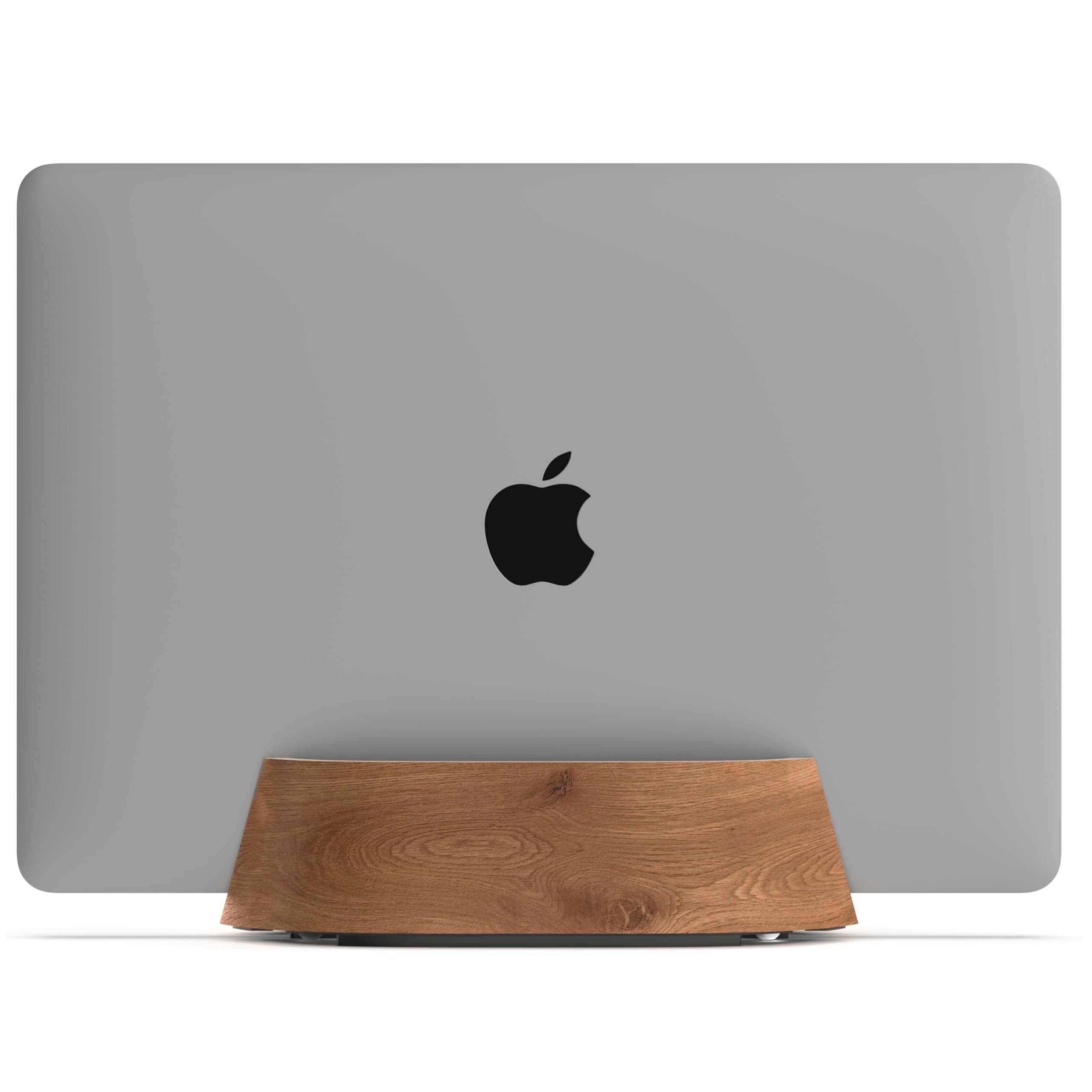 HumanCentric Wood Vertical Laptop Stand (Black Walnut) | Adjustable Holder and Dock | Fits MacBook, Surface, HP, Dell, Gaming Laptops and More