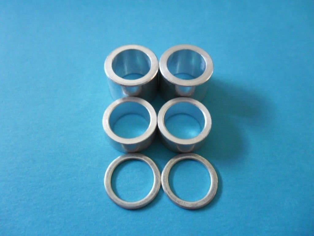 8FUN ID 12mm CNC Aluminium Bike Hub Axle Spacer 16x12x12mmx2+7mmx2+1mmx2 6PCS