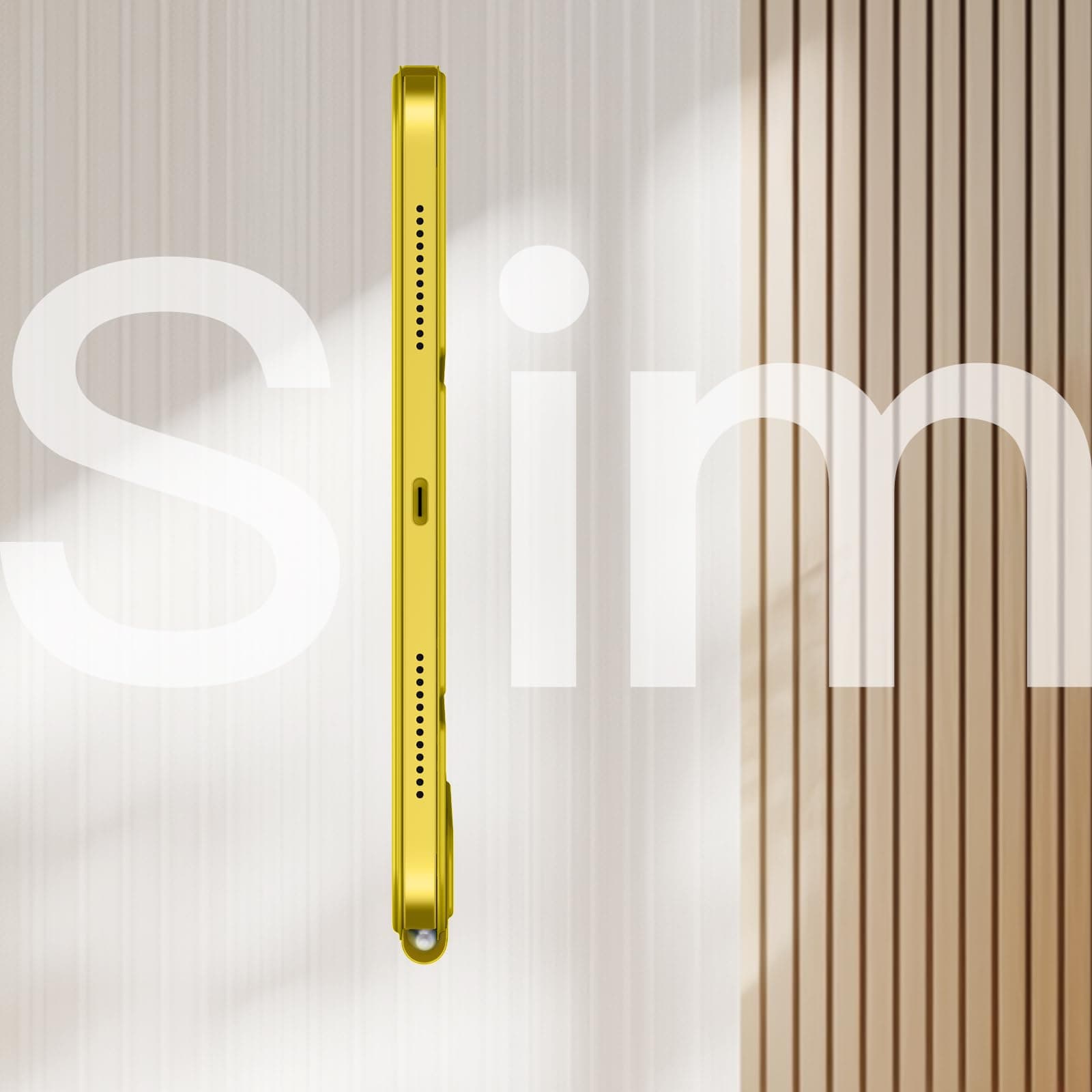 JETech iPad（A16）ケース 第11/10世代（2025/2022モデル）用マグネットケース 磁気吸着 スリムスマート薄型保護カバー 自動ウェイクアップ/スリープ (イエロー)