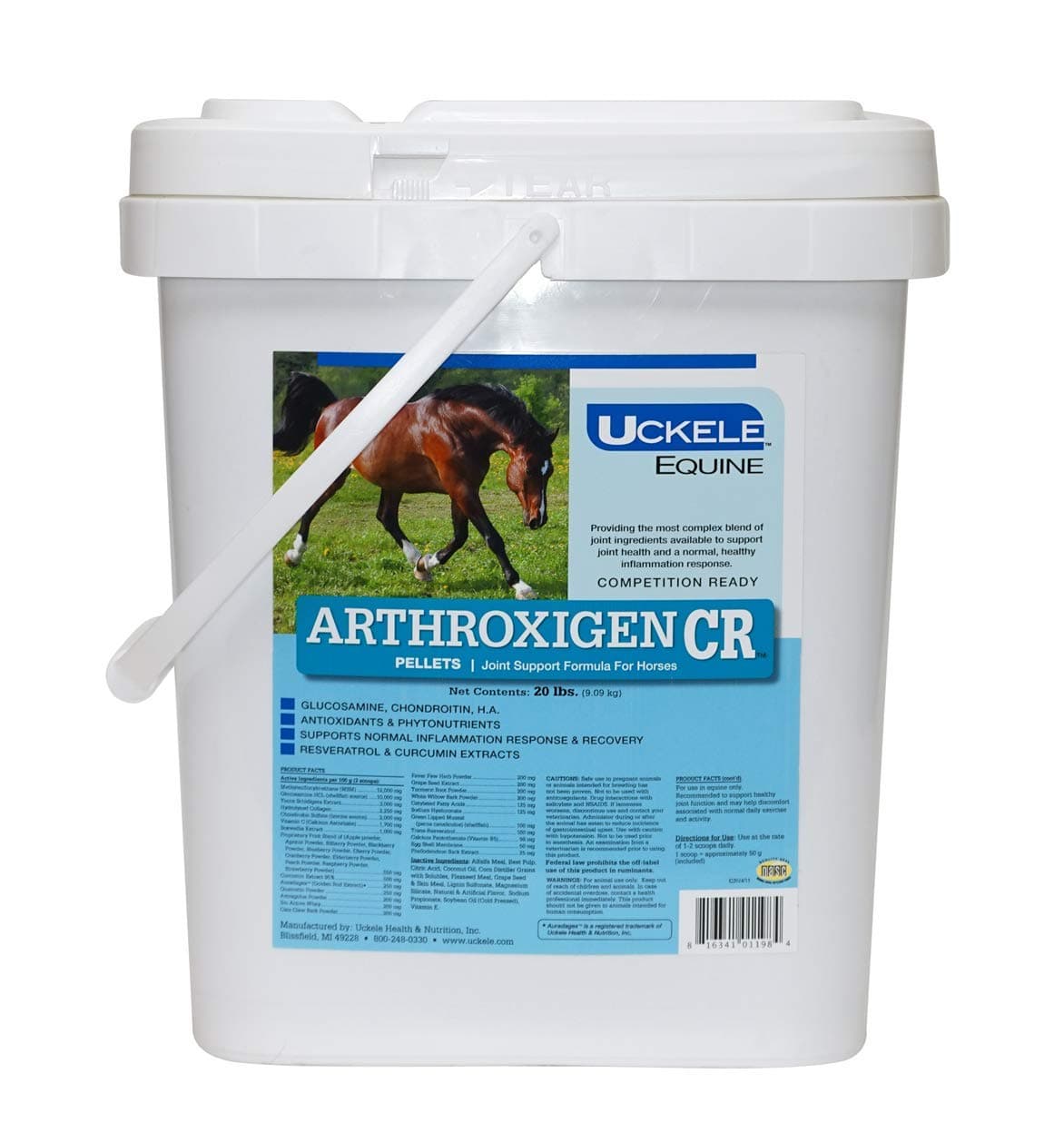 Uckele Arthroxigen CR Pellets for Horses, Joint Supplement, No Devil's Claw, 20 lb