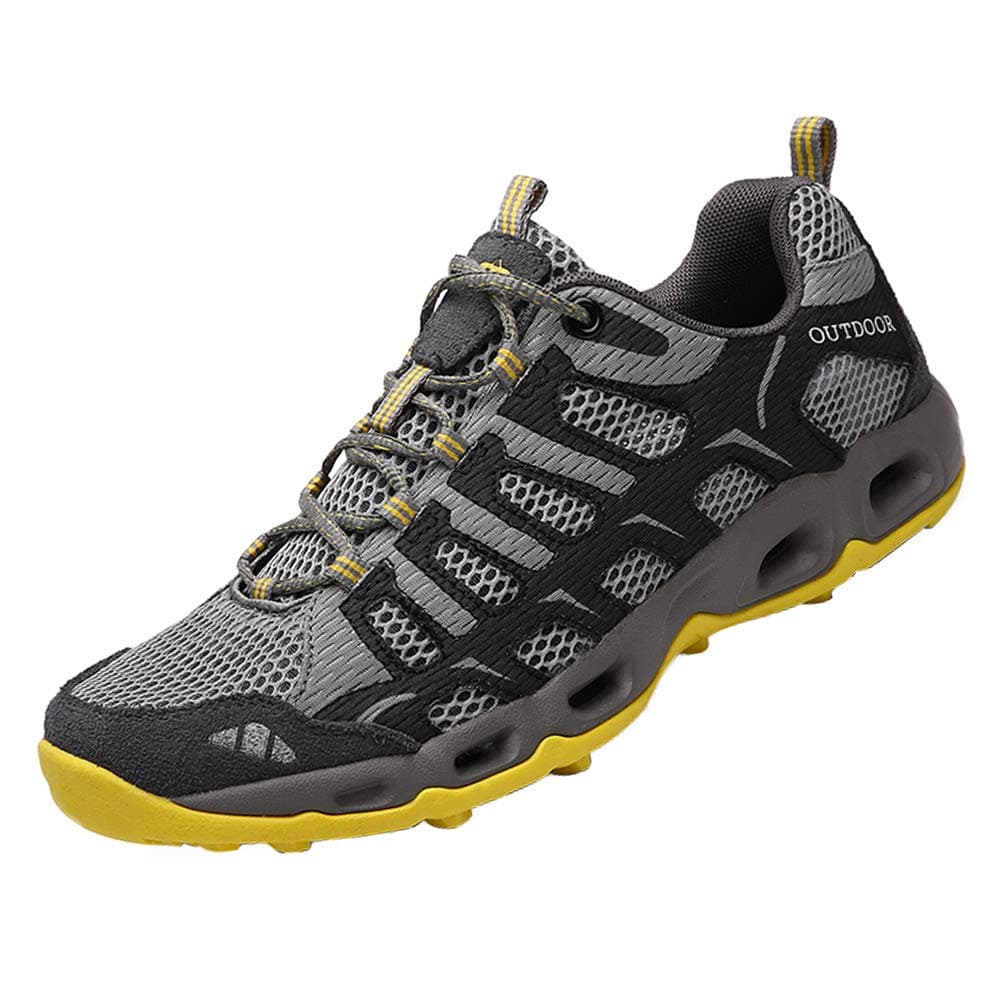 Dabbqis Hiking Shoes for Men Trail Running Sneakers Lightweight Athletic Trekking Boots Breathable Water Shoes