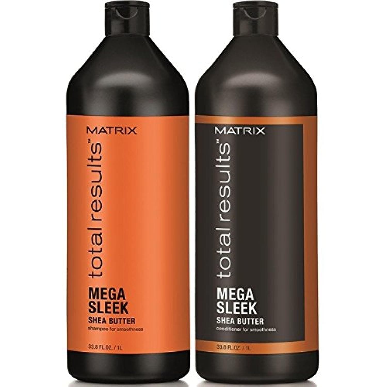 Total Result Sleek Shampoo & Conditioner Liter Duo