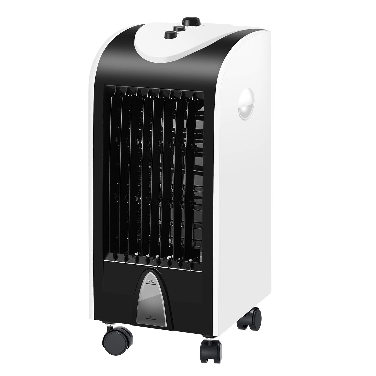 Famgizmo Portable Evaporative Air Cooler for Home with Humidifier, Air Purifier & Air Conditioner Cooling Fan Function,3 Wind Setting & Oscillation,75W,4L Water Tank,2 Ice Pack, 8 hours cooling