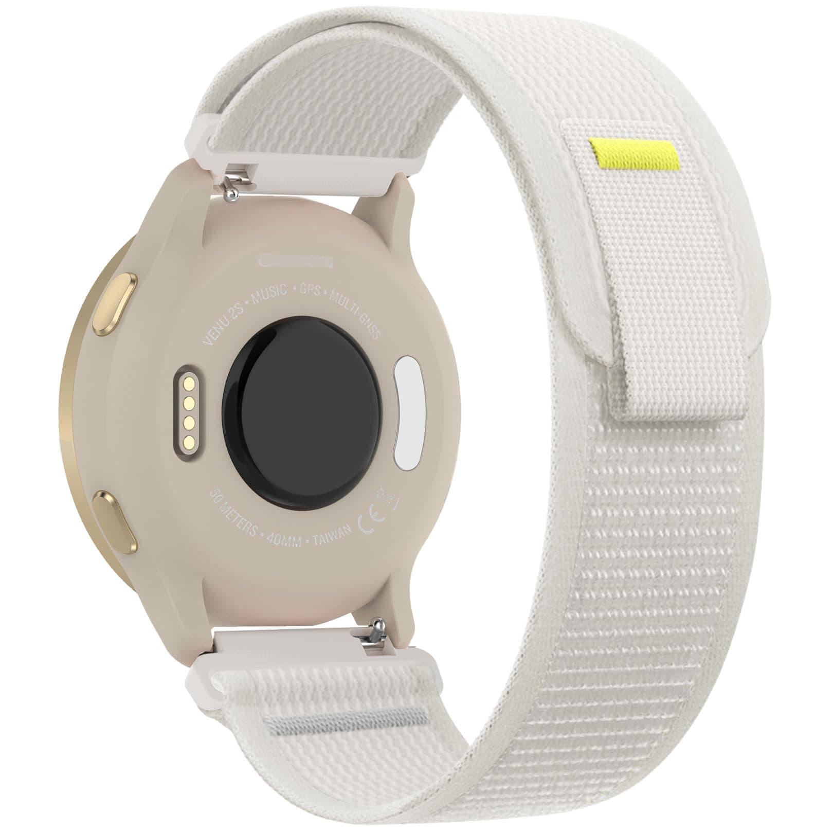 Trail Loop Nylon 22mm Watch Band for Garmin Vivoactive 4/Venu 2/3 Soft Breathable Adjustable Woven Sport Strap for Forerunner 265/255/255 Music for Men Women, Nylon, No Gemstone