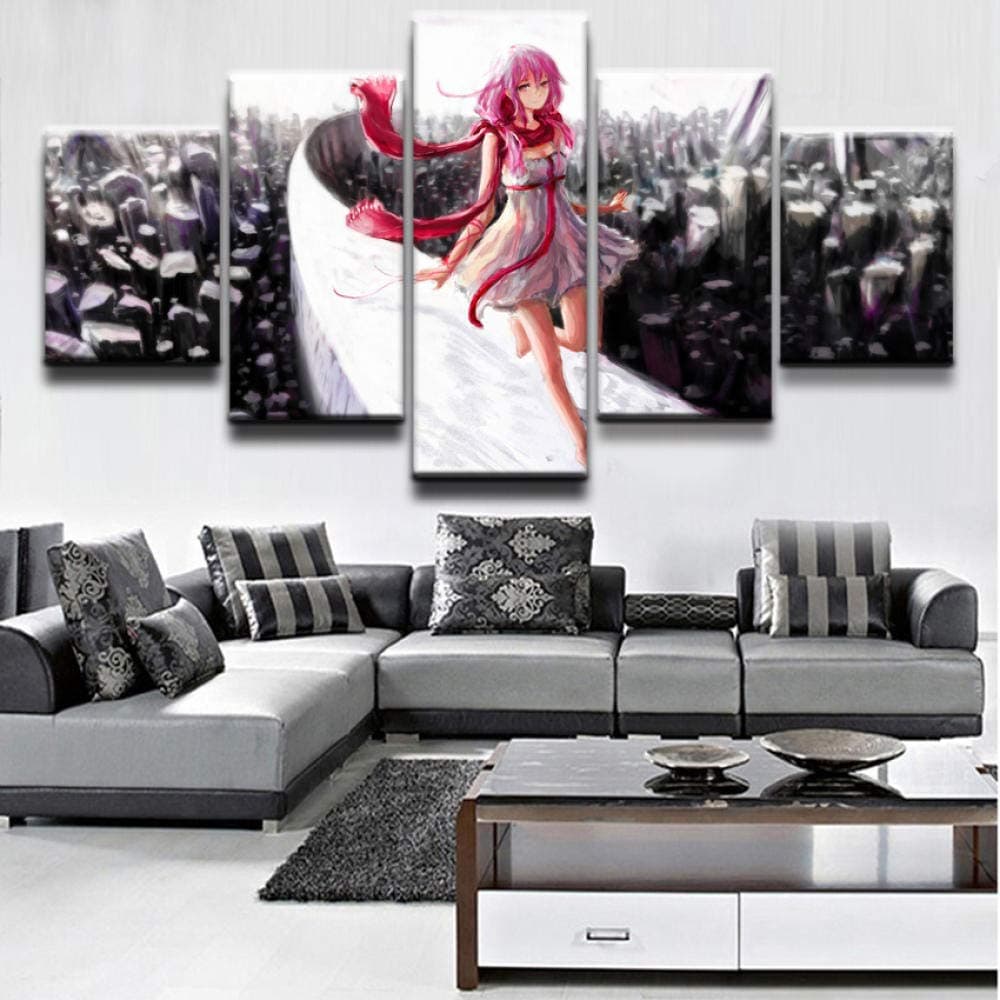 BAOJIAN 5 Canvas Painting ative Canvas Print Painting Wall Art 5 Piece Anime Guilty Crown Poster For Living Room Painting on Canvas