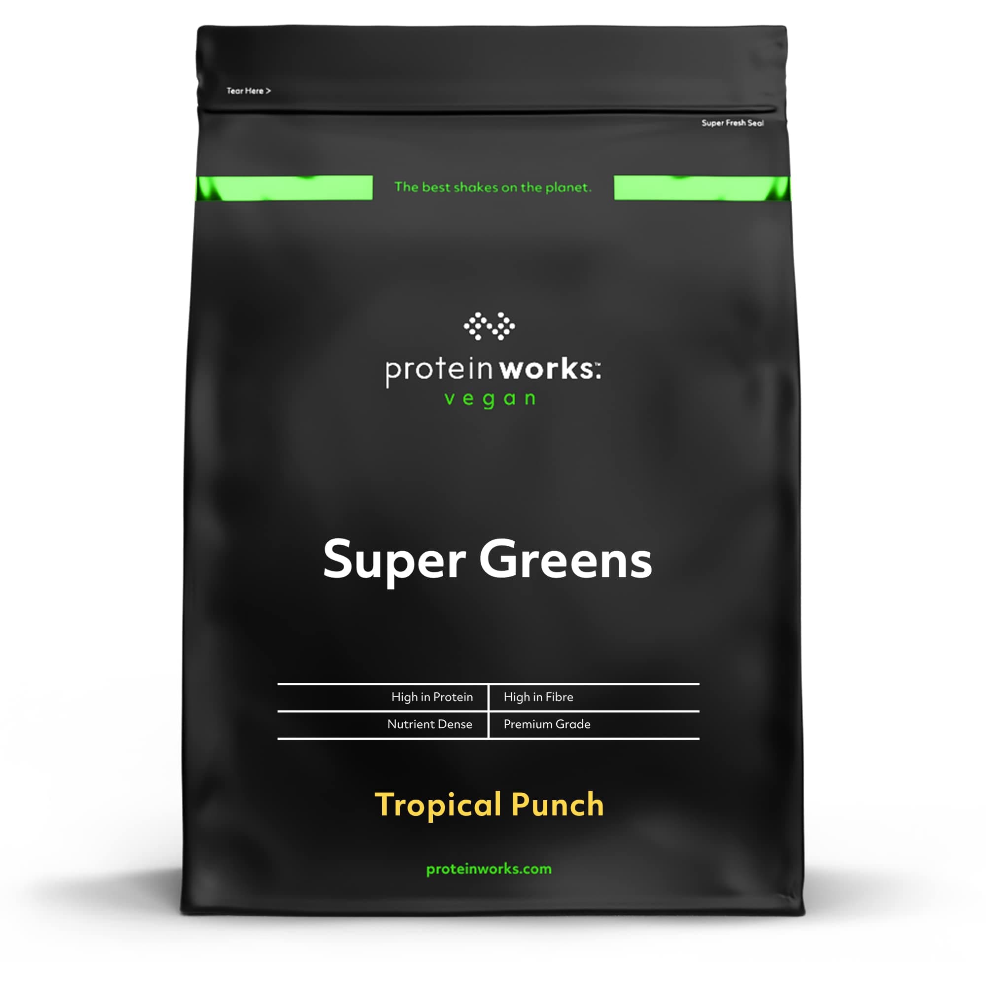 Super Greens Powder | Nutrient Dense Detix Shake | Supports Immune System | 100% Vegan | | Tropical Punch | 250 g
