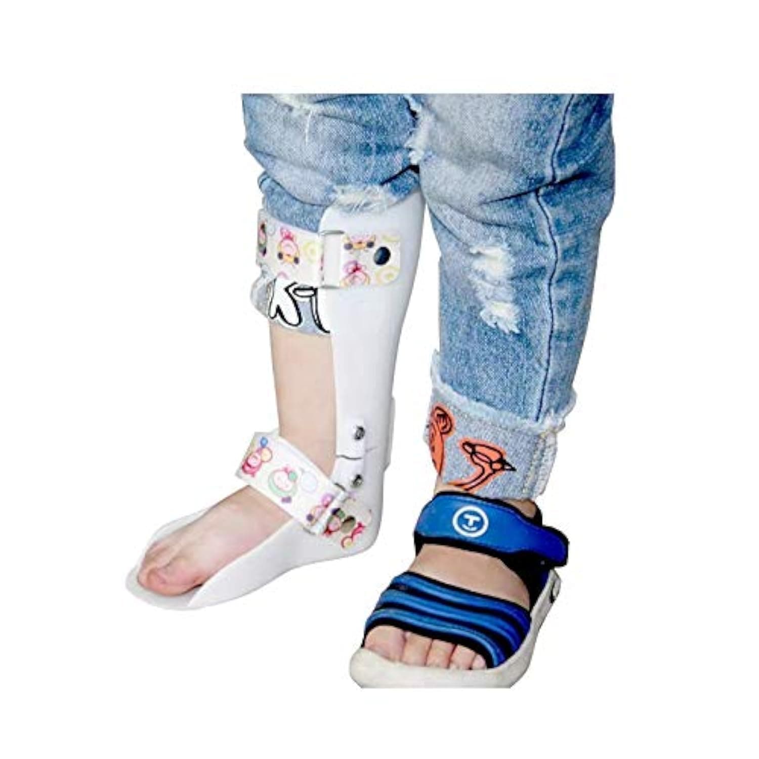 Kids AFO Drop Foot Splint Toddler Custom Othopedic Ankle Foot Brace Night Splint Support for Children (L-Left：7.1IN)
