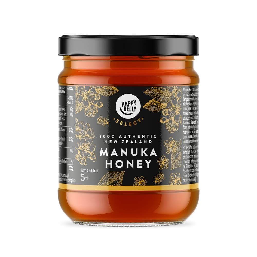 Amazon Brand - Happy Belly Select Manuka Honey 5+, 340gr - MGO 83