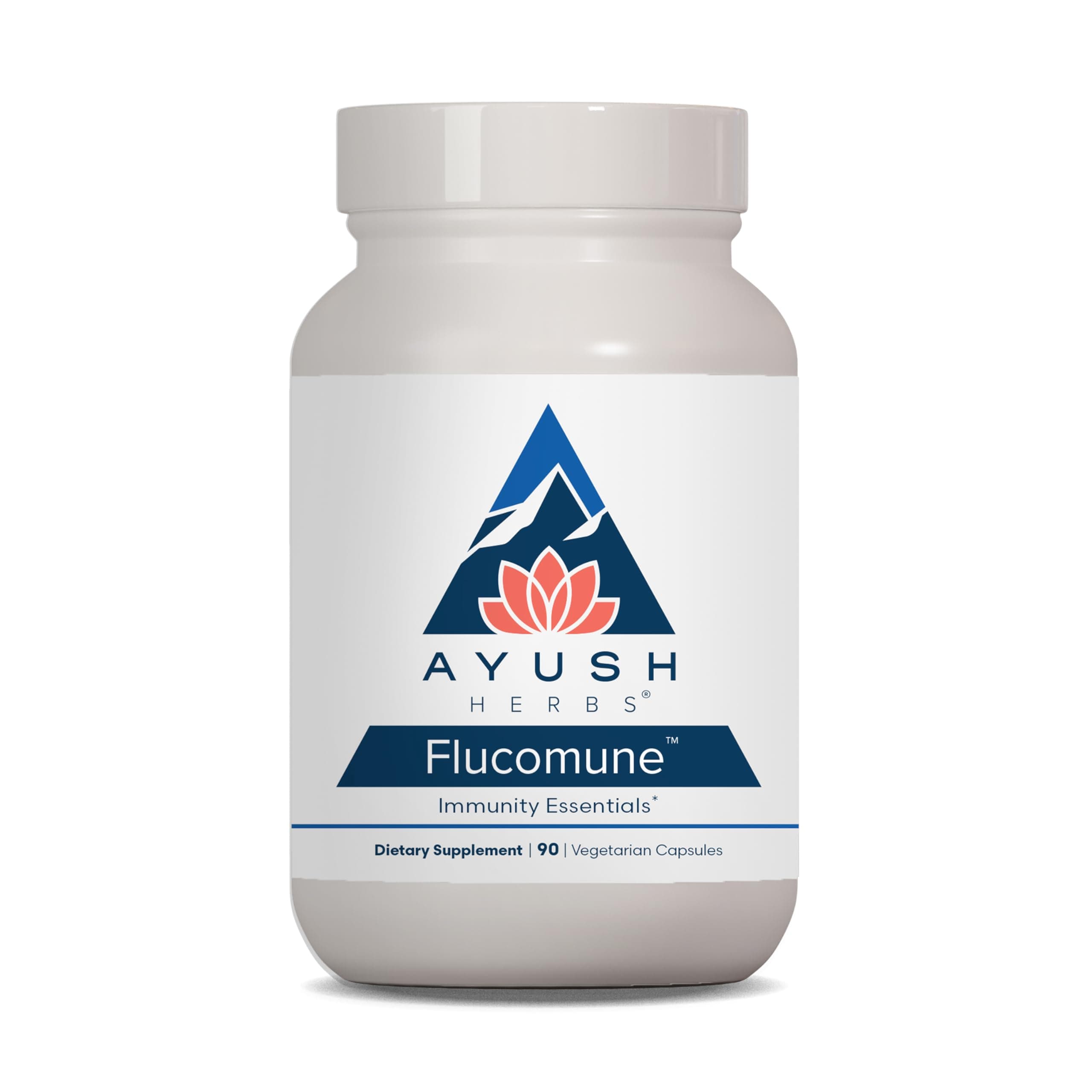 Ayush Herbs Flucomune - Immune Support Supplement, Sinus Support for Women & Men, Herbal Lung & Respiratory Balance for Adults - 90 Vegetarian Capsules (1 Count)