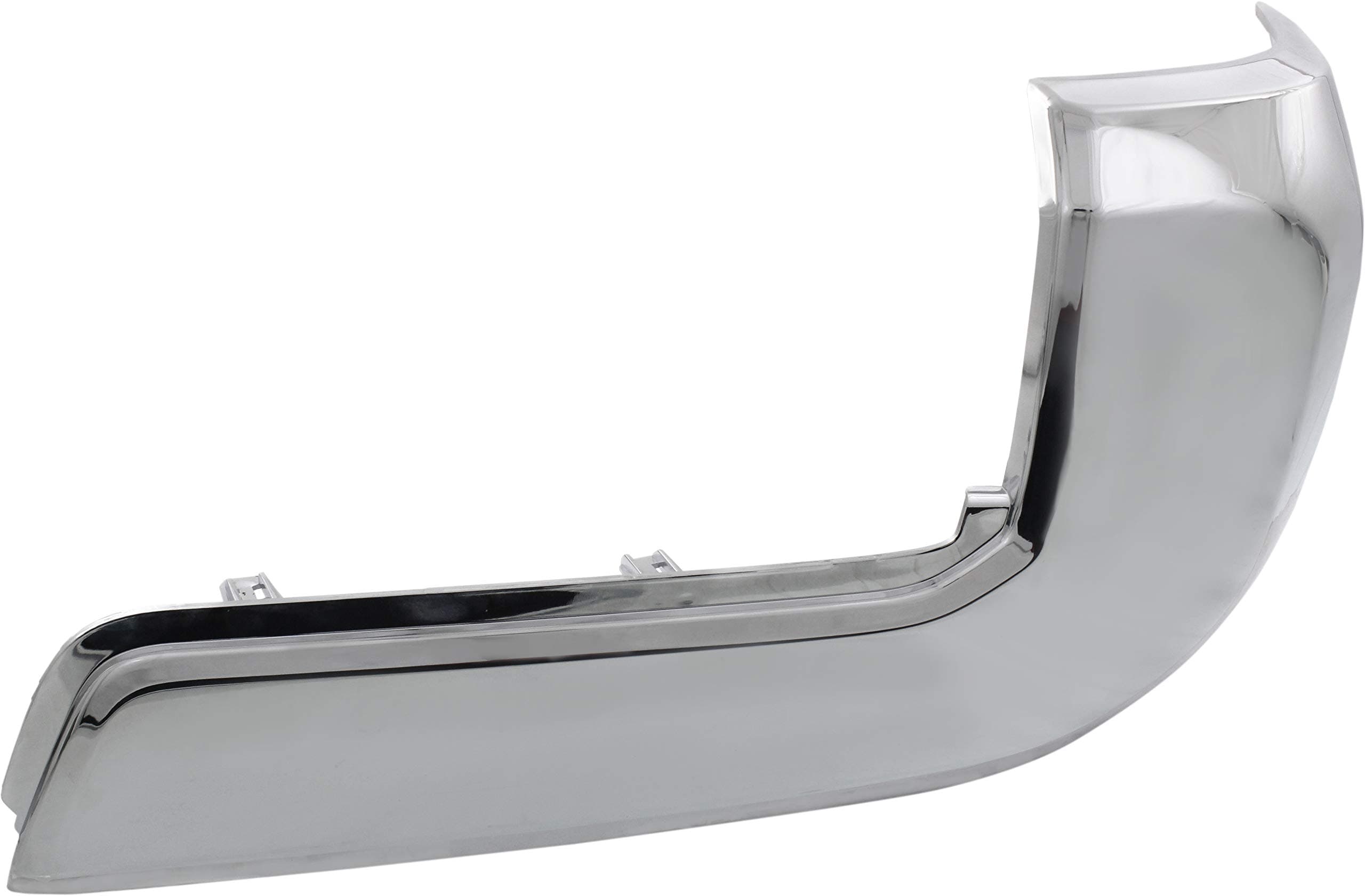 Evan Fischer Bumper End Compatible With 2016-2023 Toyota Tacoma, Chrome Plastic Rear Passenger Side TO1105131