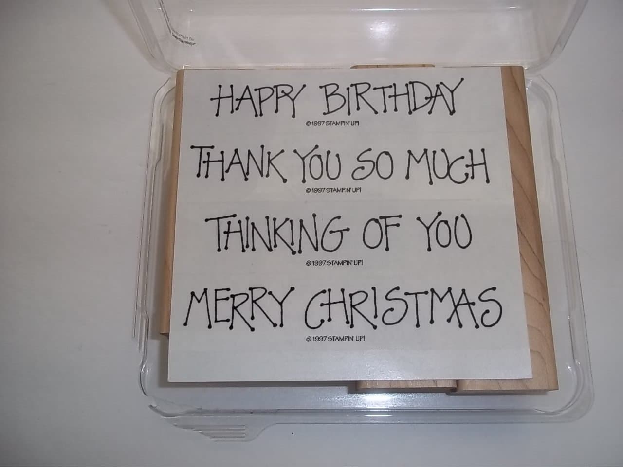 Stampin Up Greetings 4 You Rubber Stamps Set of 4