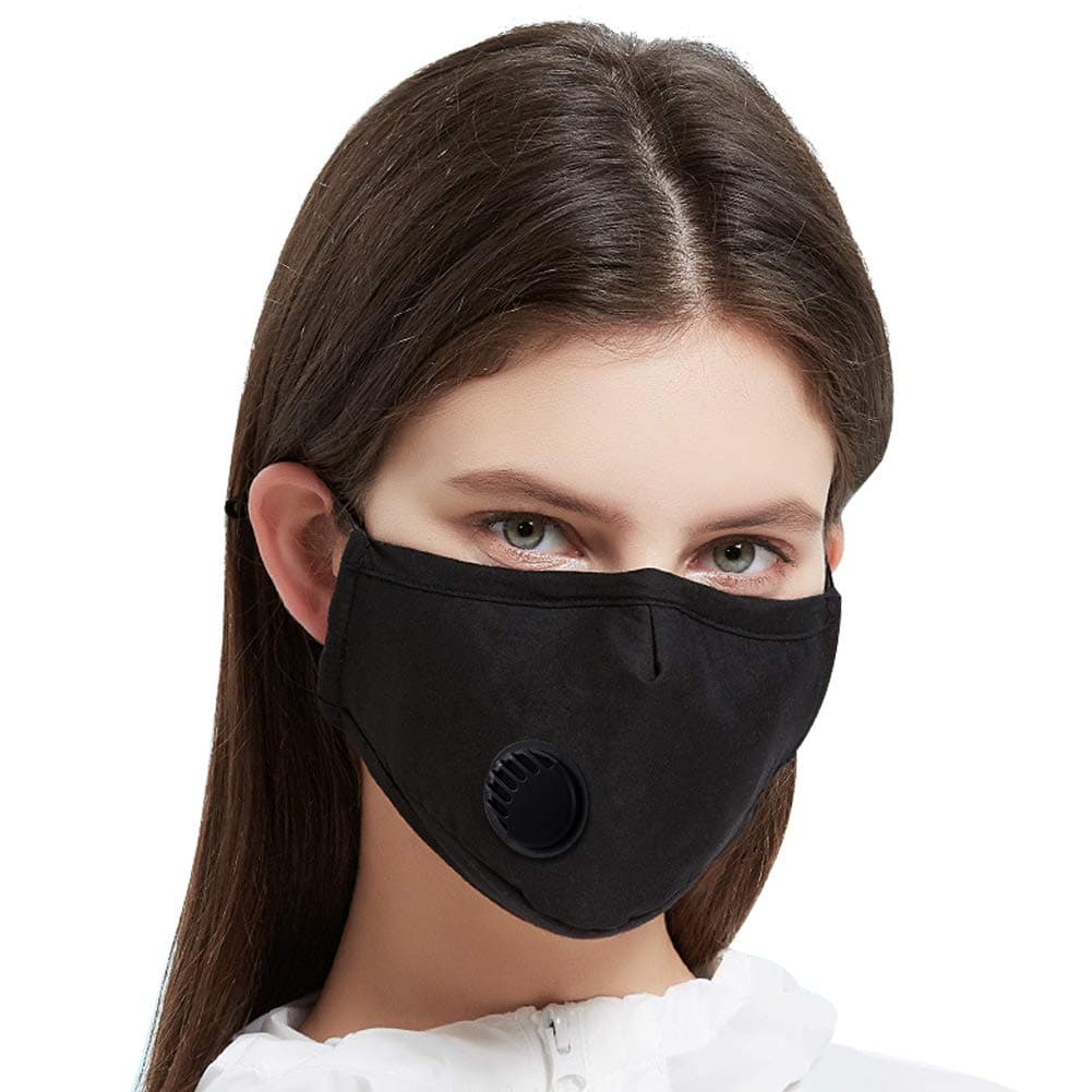 30PCS Face cover, Anti Dust ᴍᴀsᴋ with Breathing Valve, Skin-friendly Unisex Mouth Mask, Reusable & Washable Masks for Running, Cycling, Outdoor Activities (Black)