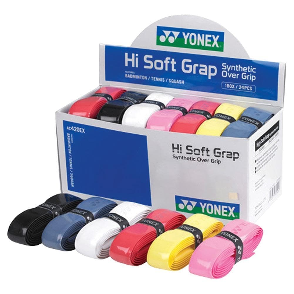 YONEX Hi Soft GRAP Tennis Over Grip Box of 24