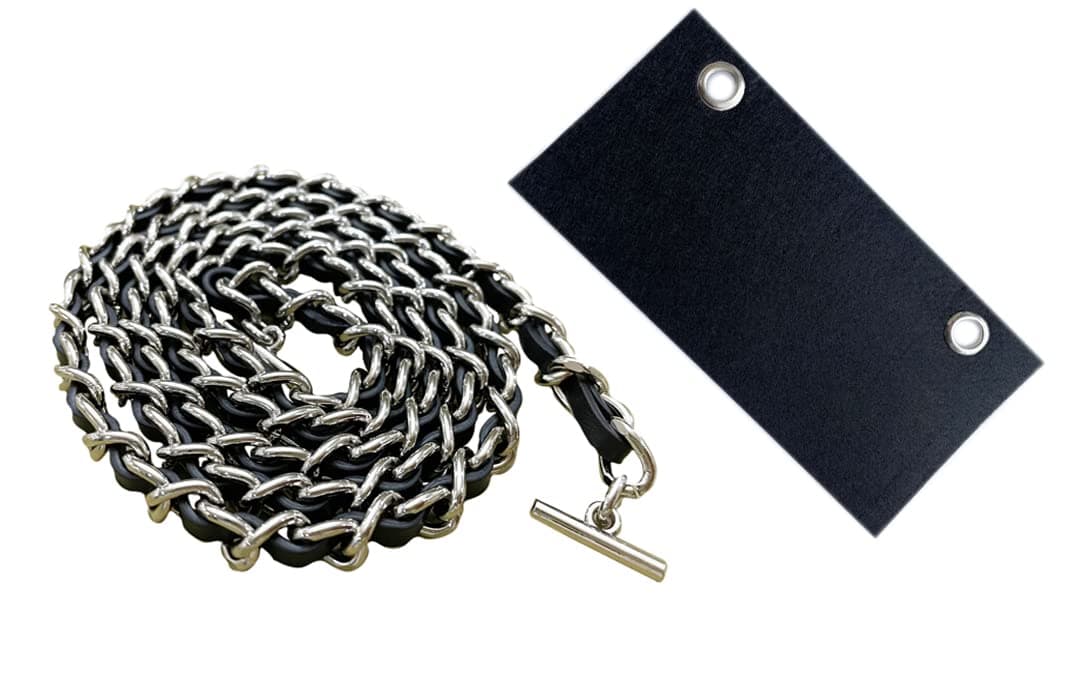 Conversion Kit Real Cowhide Leather Chain+Insert Compatible With Chanel Flap Long Wallet Gift for Her