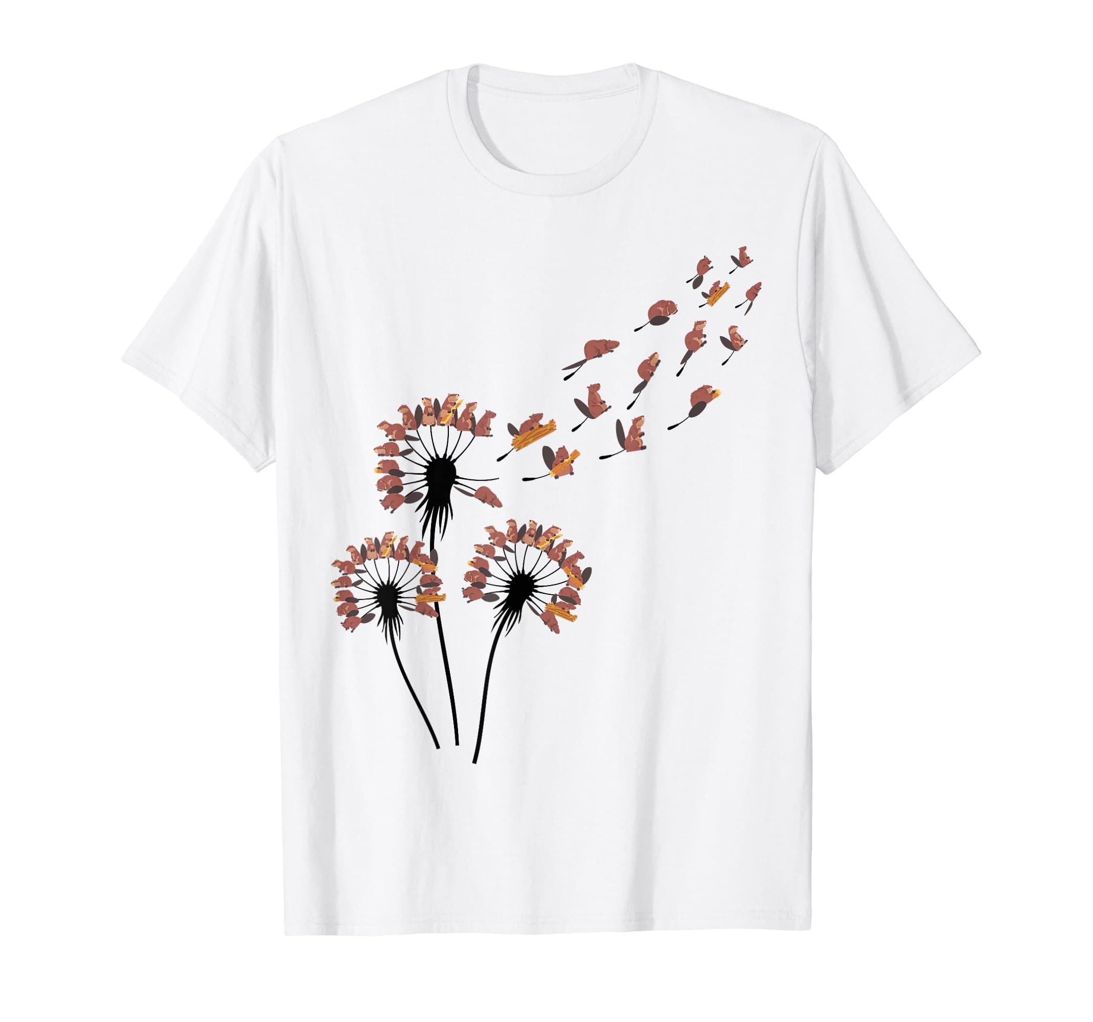 Flower Dandelion Beavers Shirt for Beaver Lover | Beaver T-Shirt