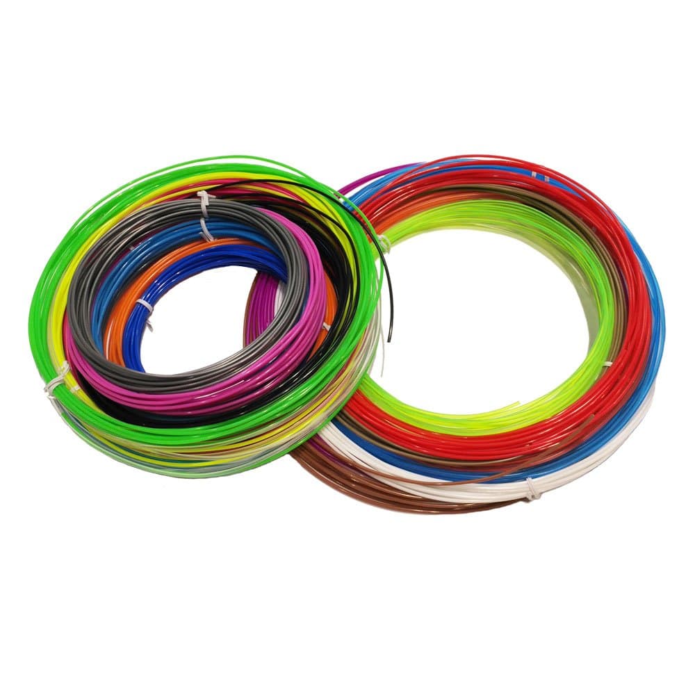 Sawolol 400 Linear Feet - 1.75mm ABS - 3D Pen Filament Refills Pack of 20 Different Colors in 20 Foot Lengths