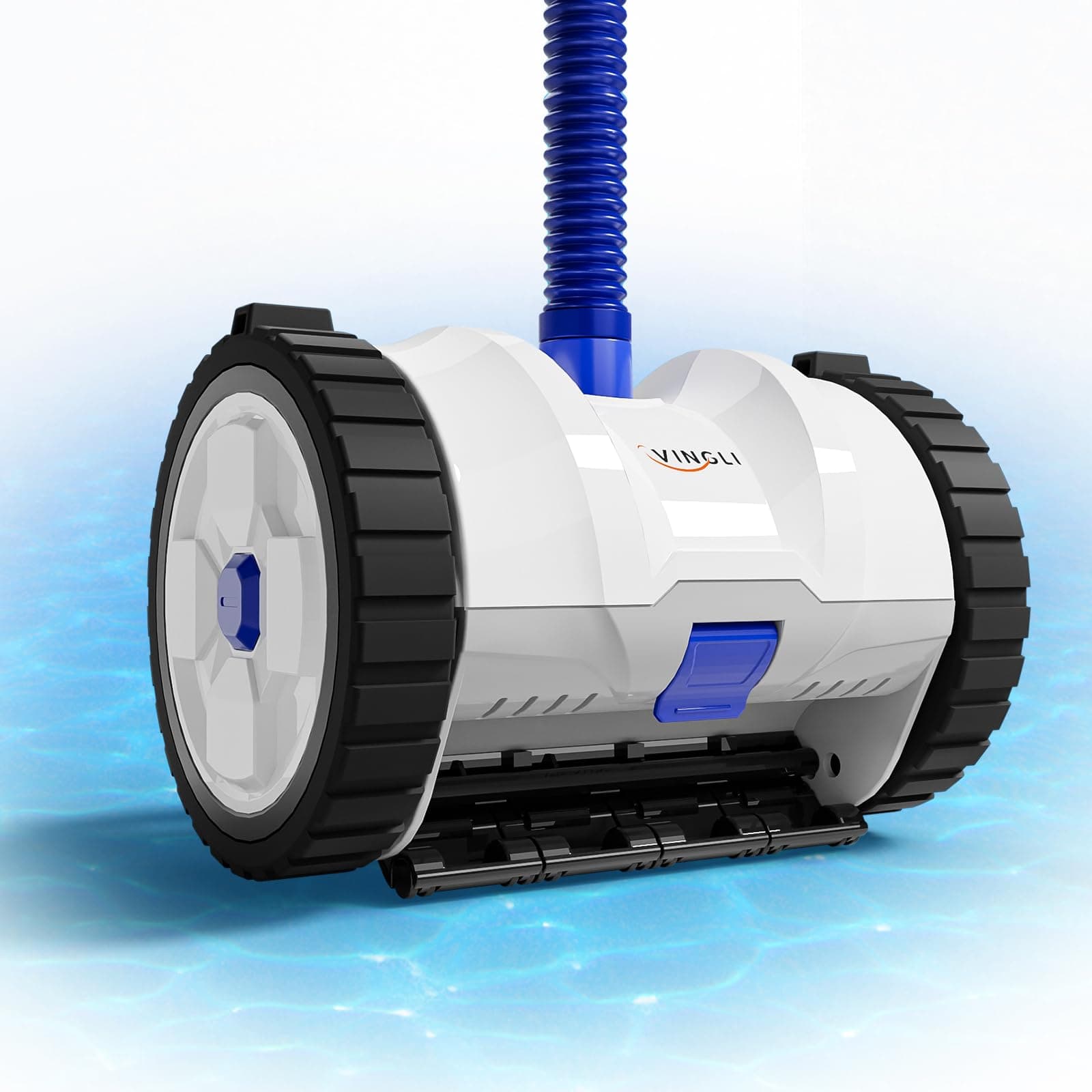 VINGLI (2024 New) Pool Cleaner Suction-Side Pool Vacuum Automatic Sweeper for Inground Swimming Pool,Climbs Walls -39.6ft Tangle Free Hose