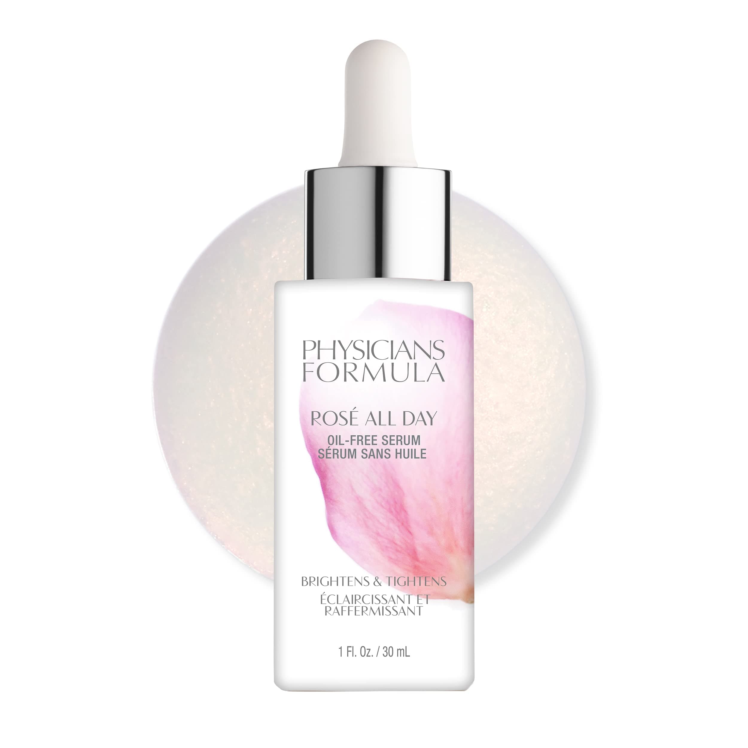 Rosé All Day Oil-Free Serum, Antioxidant-Rich Formula with Rose Water & Kakadu Plum for Brightening & Hydration
