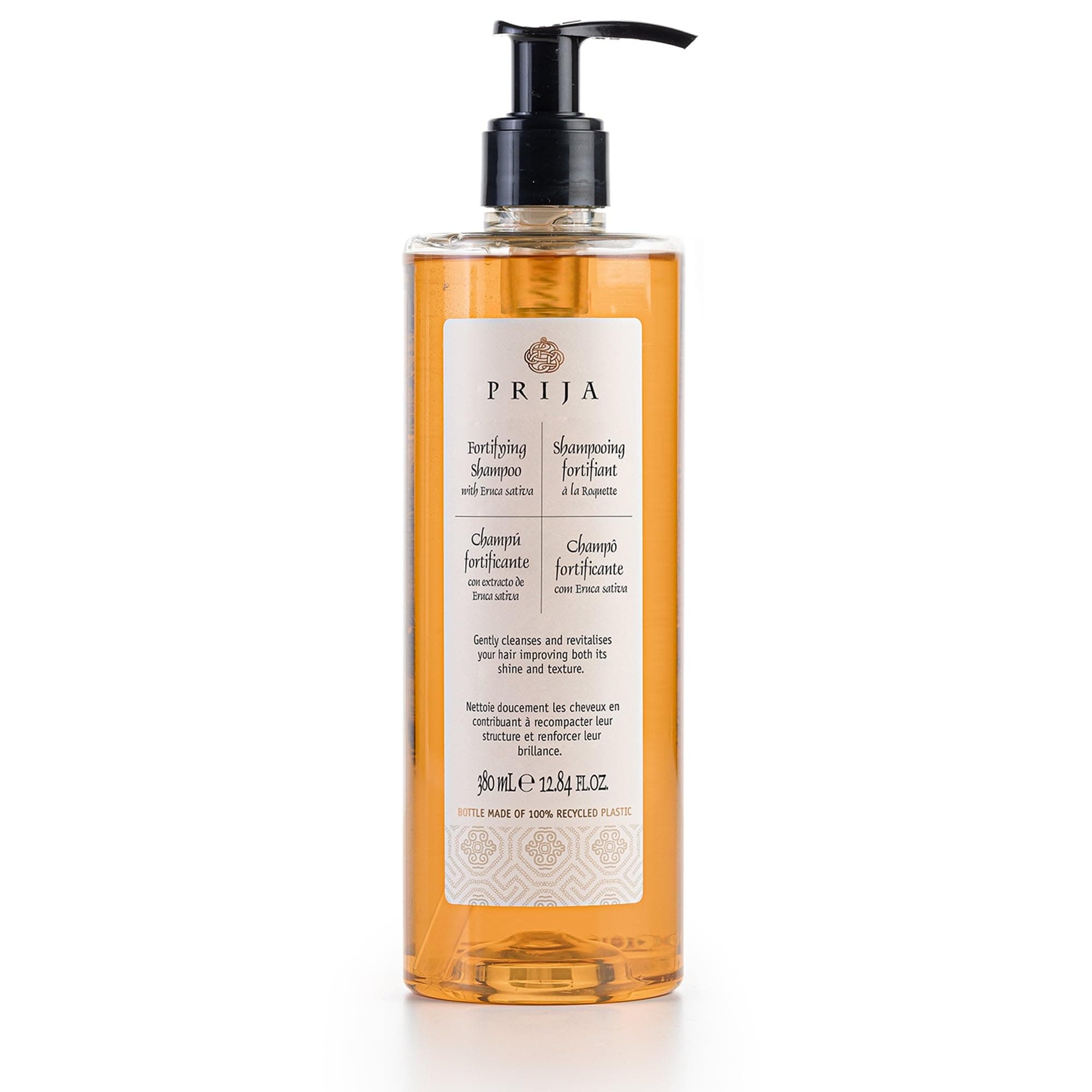 Fortifying Shampoo Cleanses and Revitalises with Eruca Sativa for All Hair Types, Hydrating Shampoo Improves Shine and Texture, Vegan Friendly 380ml