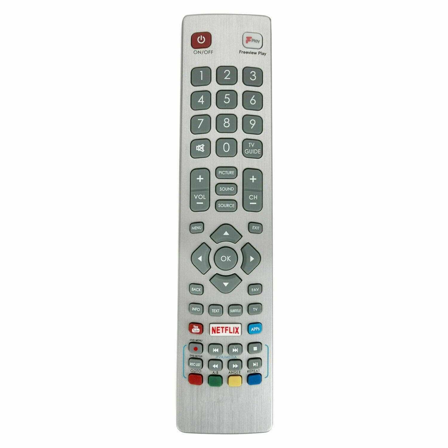 SHWRMC0129 New Replacement Remote Control fit for Sharp Smart TV with F-Play Netflix buttons LC-40FG5142KF LC-40FG5151KF LC-40FG5152KF LC-40FG5341KF LC-40FG5342KF LC-43CFG6001KF