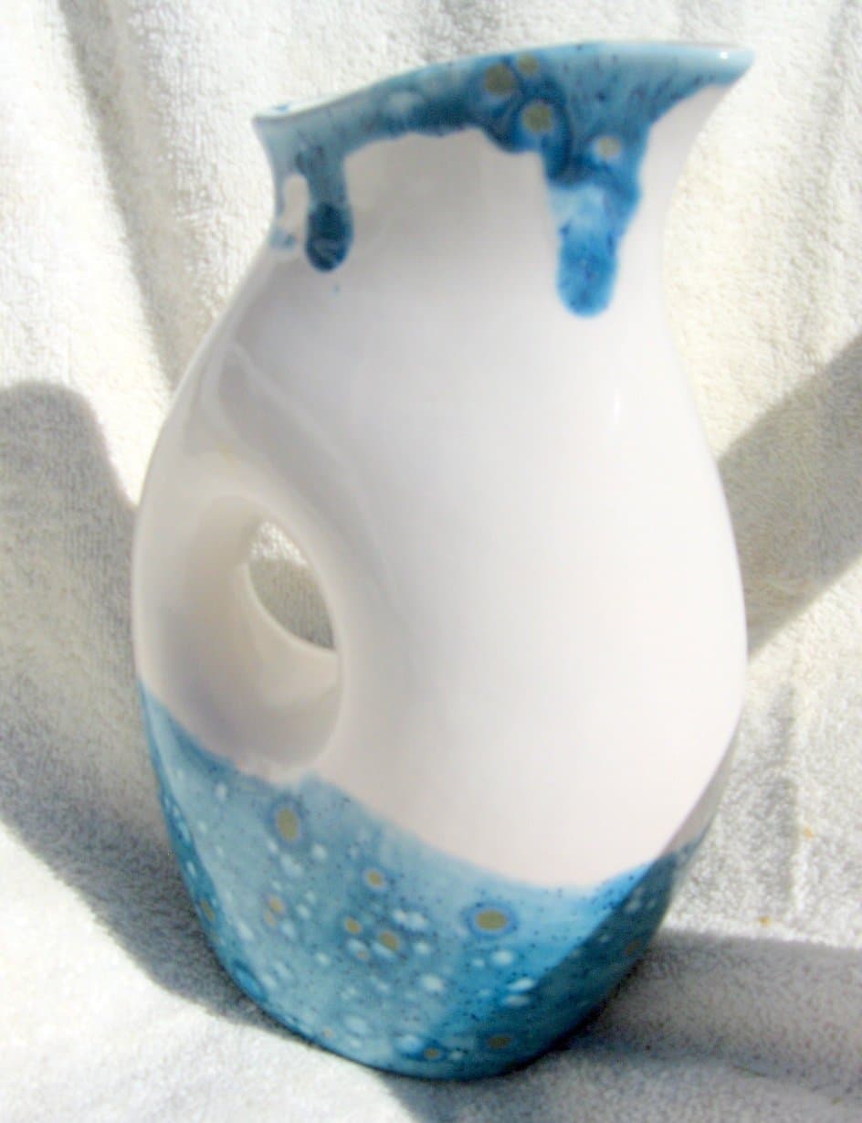 Contemporary pitcher or decanter. Hand made by Native American artist.