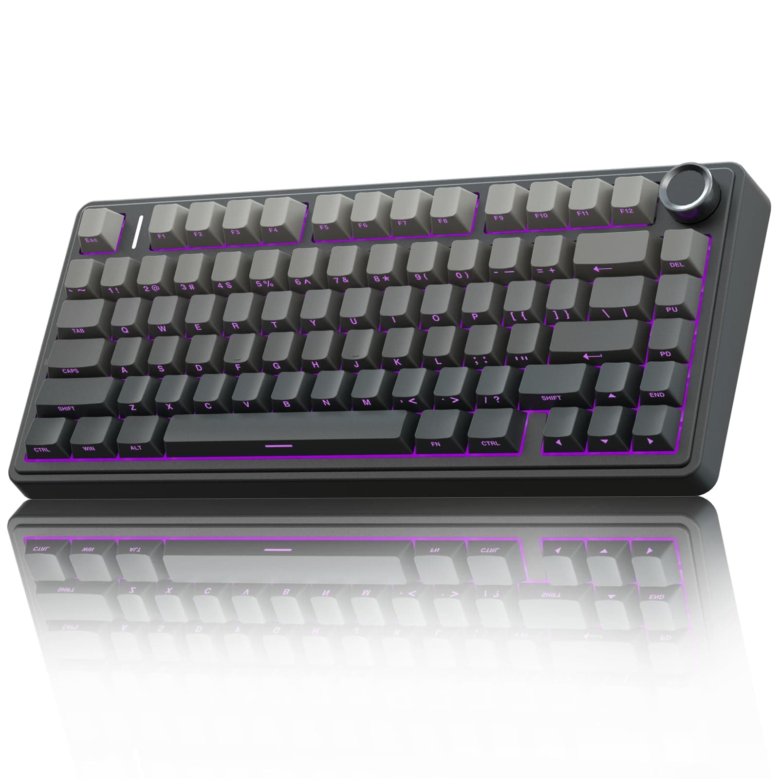 F75 Wireless Mechanical Keyboard, Gasket Mounted, Hot Swappable, Pre-lubed Reaper Switches, RGB Backlit, 2.4GHz/Type-C/Bluetooth Gaming Keyboard (75%)